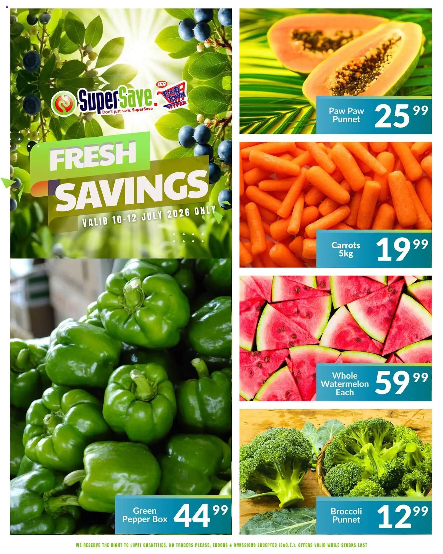 New Super Save catalogue – valid from 10/07/2026 | Page: 2 | Products: Box, Carrots, Pepper