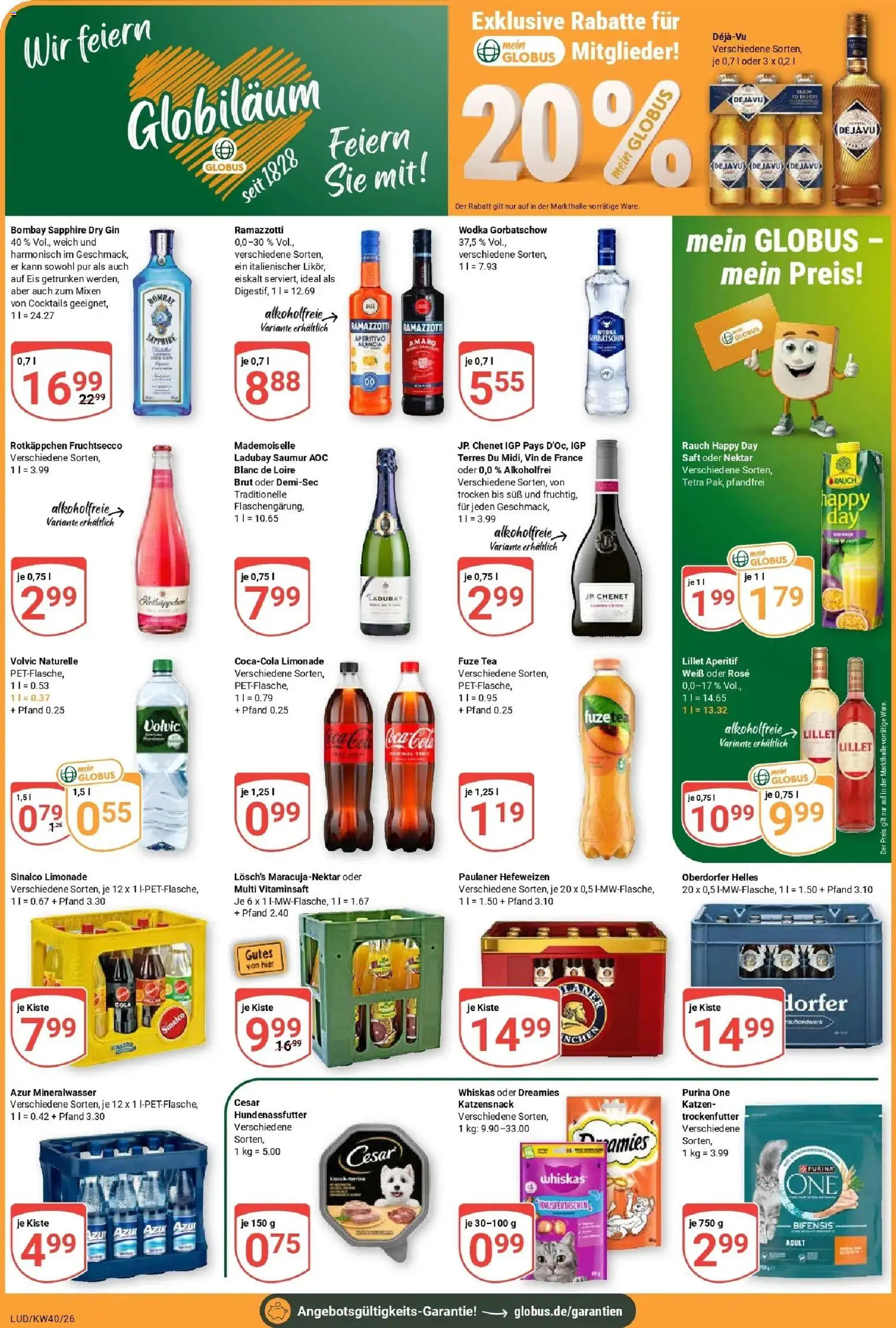 Globus Prospekt Ludwigshafen-Oggersheim (ab 28.09.2026) » Angebote online | Seite: 4 | Produkte: Wodka gorbatschow, Rotkäppchen, Ramazzotti, Paulaner