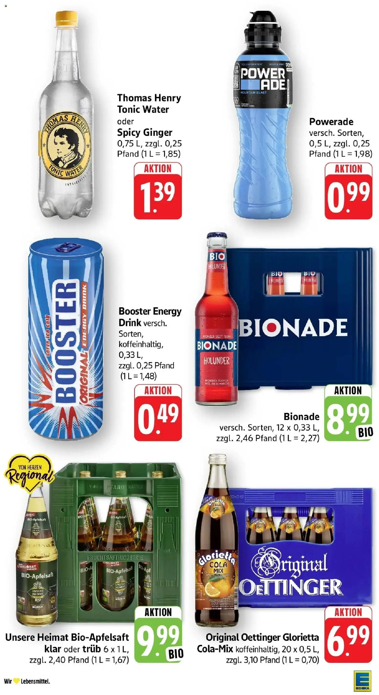 E center Prospekt Laupheim – gültig ab 17.05.2026 | Seite: 39 | Produkte: Cola, Oettinger, Bionade, Powerade