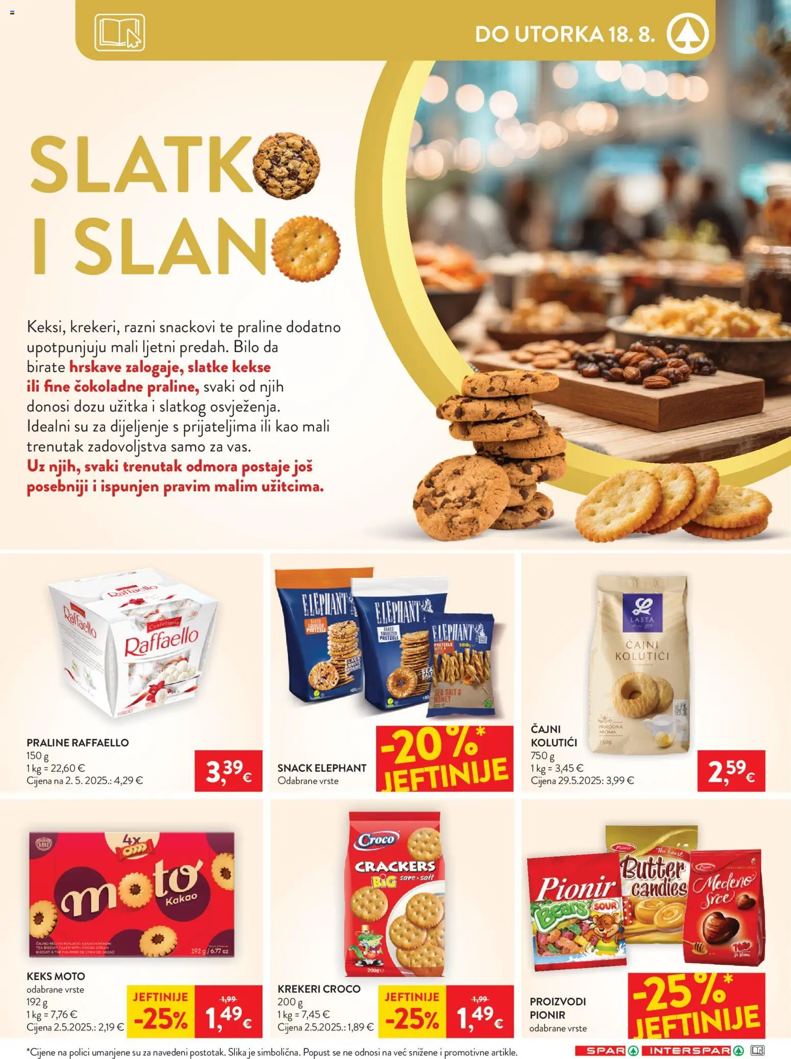 Interspar katalog | vrijedi od 12.08.2026 | Stranica: 22 | Proizvodi: Čajni kolutići, Keks, Krekeri, Kakao