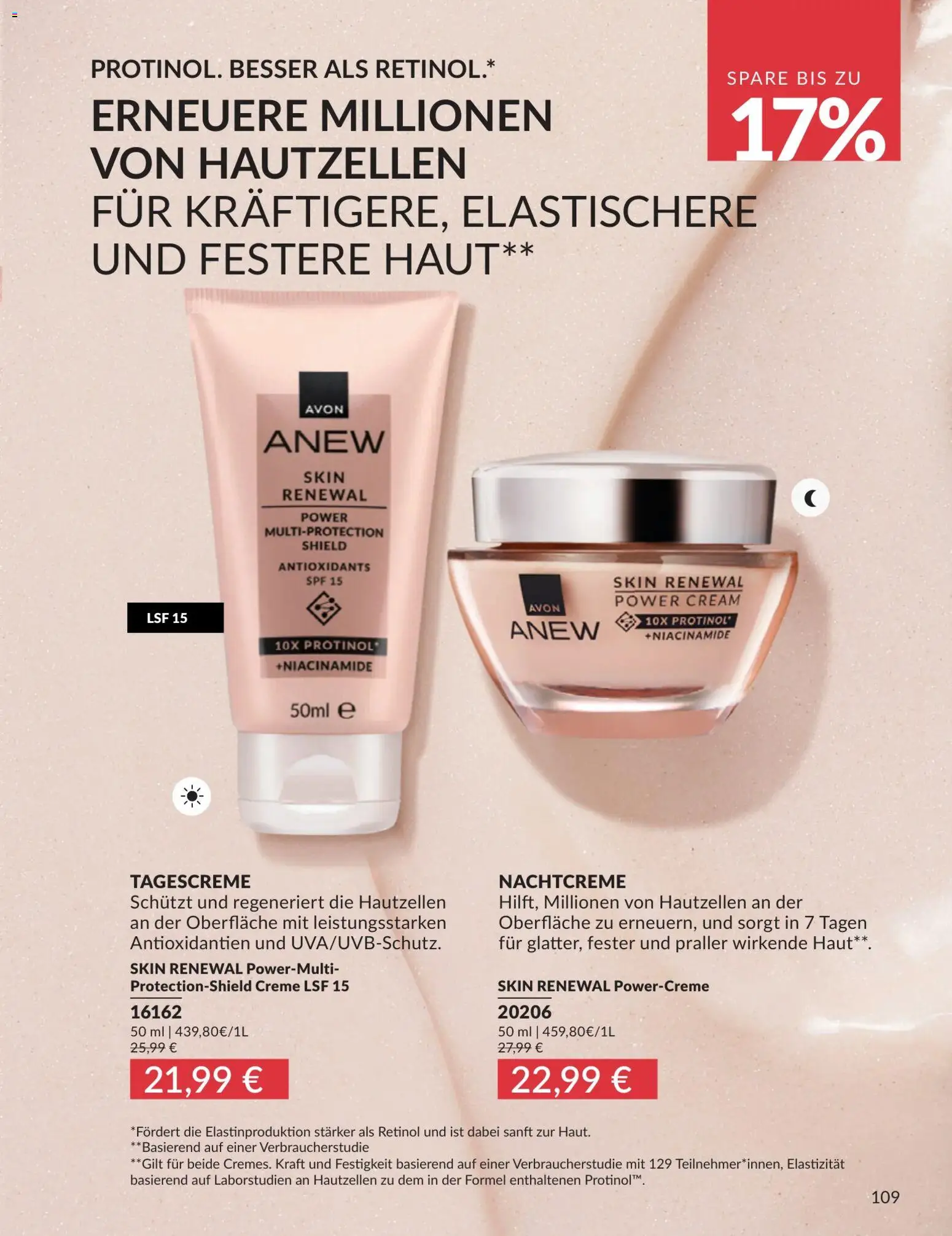 AVON Katalog Juli 2026 – gültig ab 01.07.2026 | Seite: 109 | Produkte: Creme, Tagescreme, Nachtcreme
