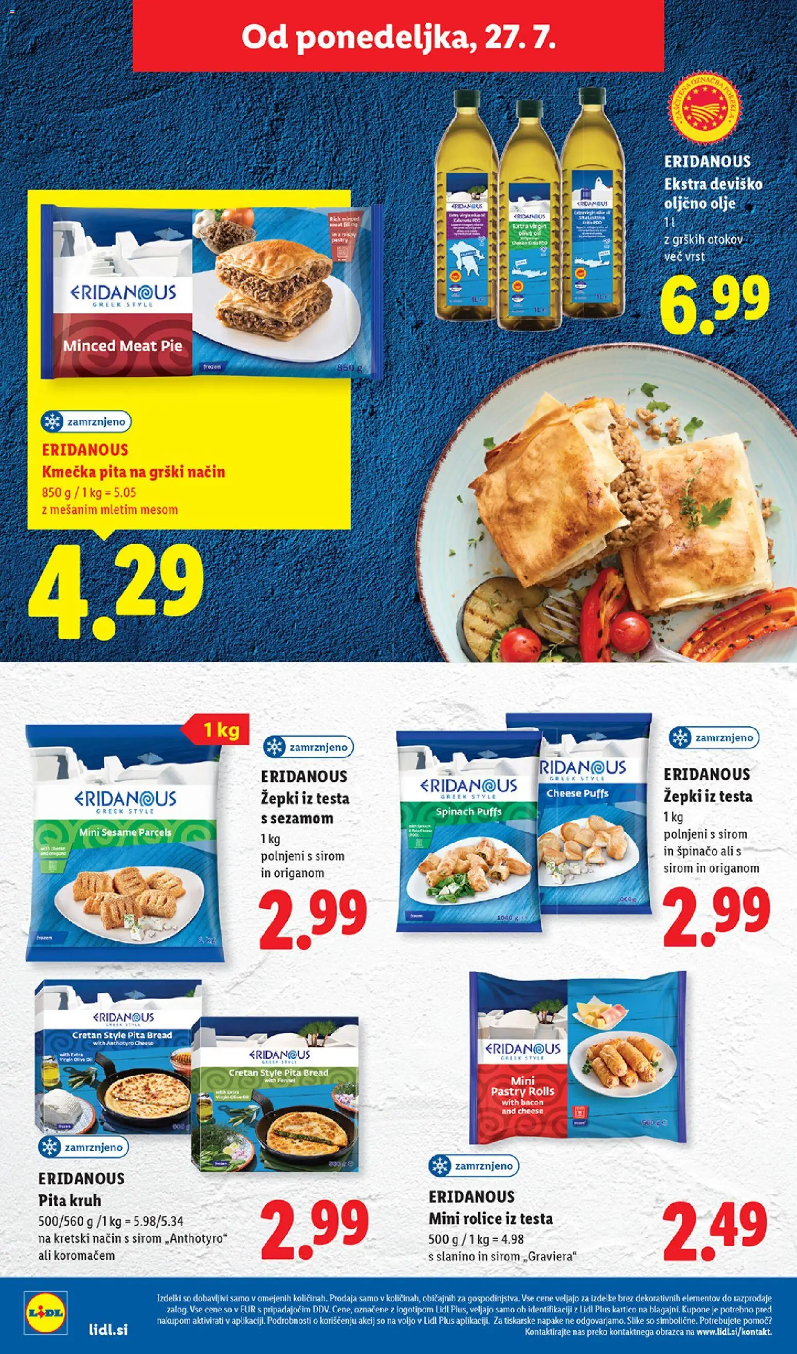 Novi Lidl katalog ponudbe – veljaven od 23.07.2026 | Stran: 52 | Izdelki: Pita, Olive, Olje, Kruh