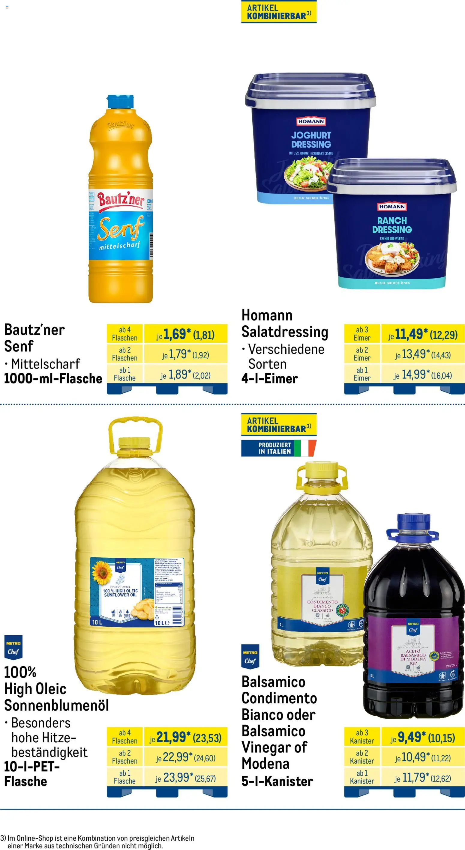 Metro Monats-Menü – gültig ab 01.06.2026 | Seite: 7 | Produkte: Joghurt, Balsamico, Sonnenblumenol, Dressing
