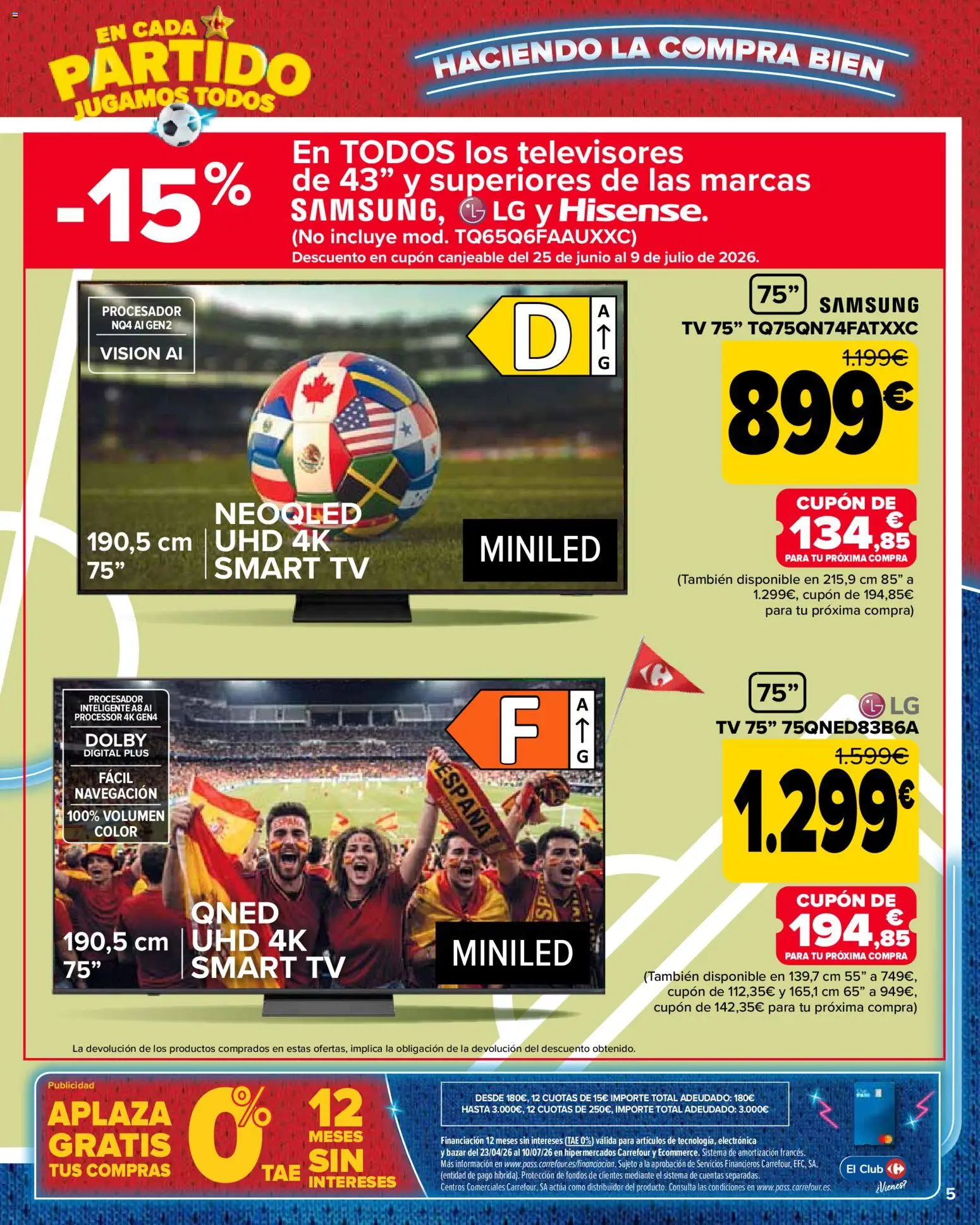 Carrefour La Fiesta del Futbol │ válido desde el 11.06.2026 | Página: 5 | Productos: Navegación
