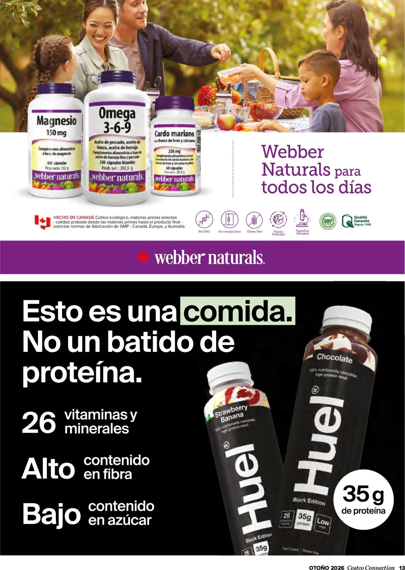 Costco catálogo Otoňo │ válido desde el 14/10/2026 | Página: 13 | Productos: Proteína, Cápsulas, Omega, Chocolate