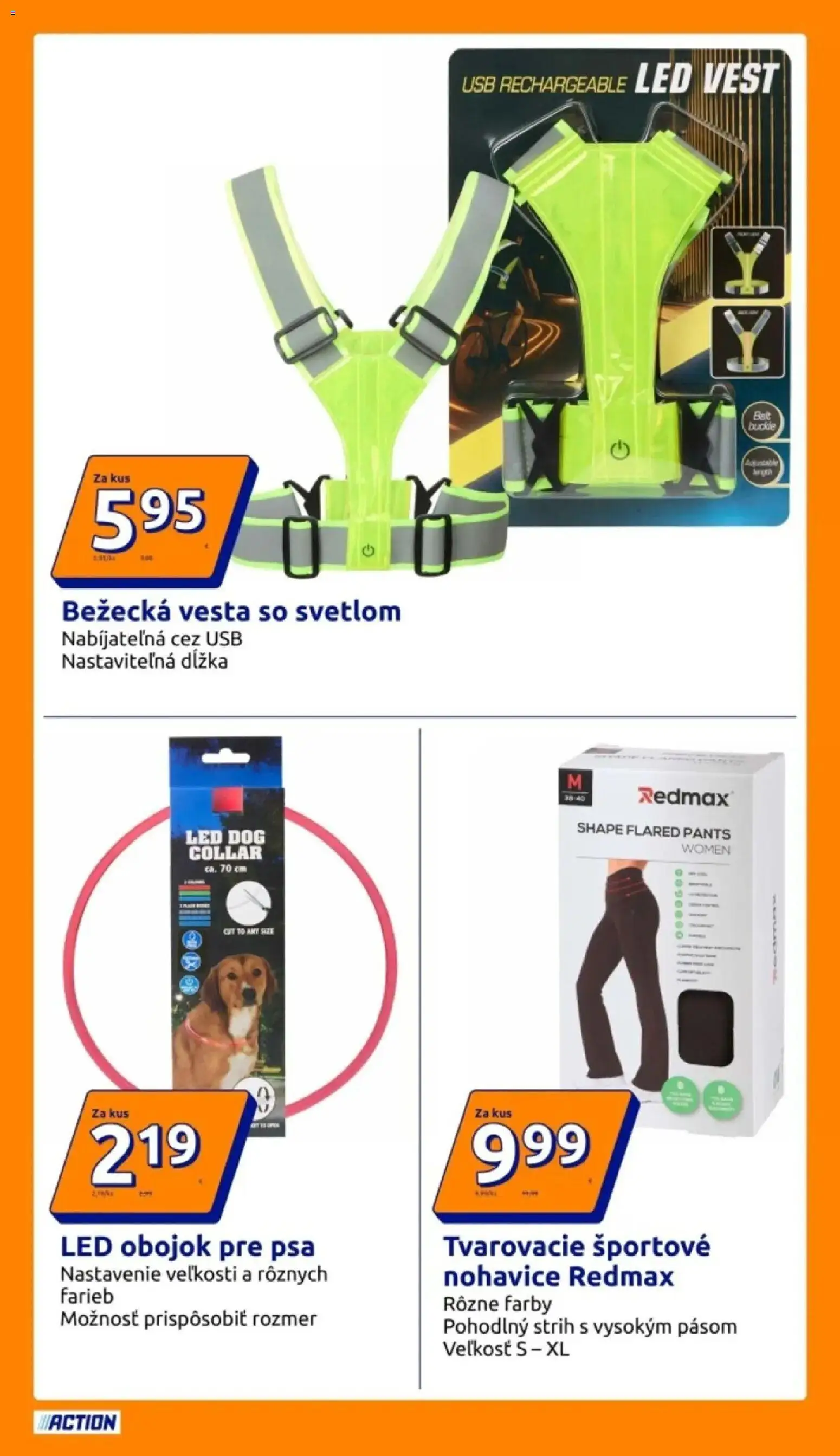 Nové Action akcie – leták je platný od 07.10.2026 | Strana: 14 | Produkty: Led, Vesta, Nohavice, USB