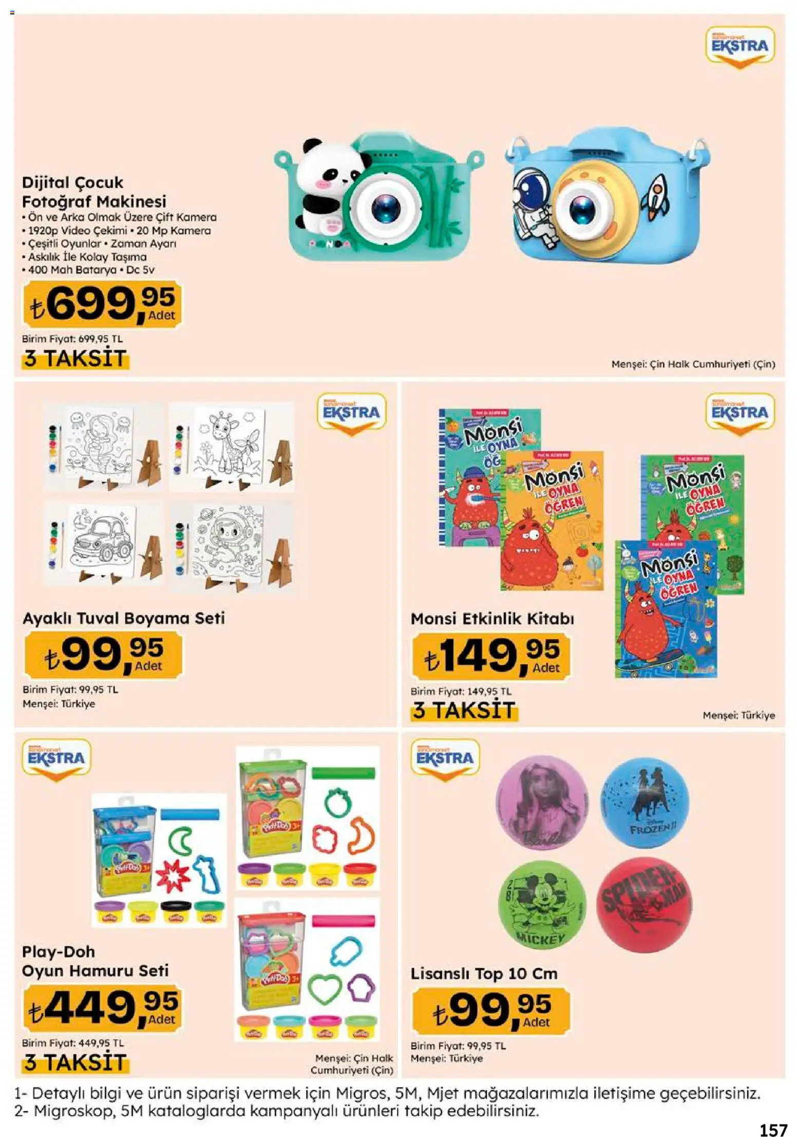 Migros Katalog - 5M Migroskop Dijital - 05 Ekim 2026 tarihinden itibaren geçerlidir | Sayfa: 157 | Ürünler: Cin, Oyun hamuru, Kamera, Oyun
