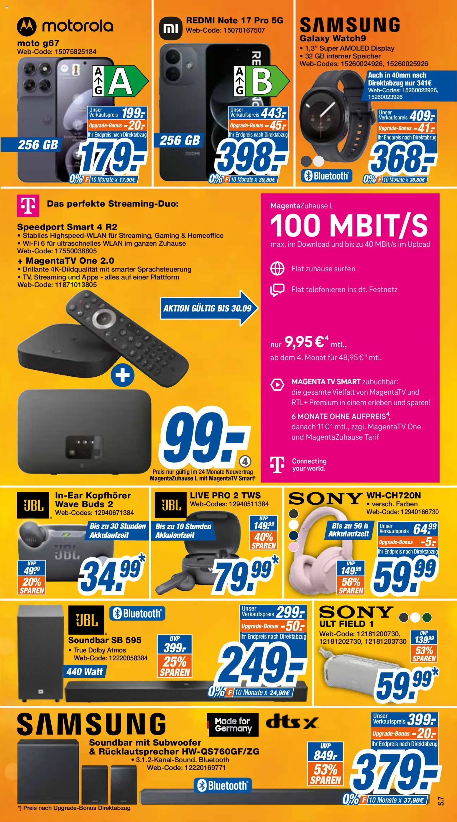 Expert Prospekt Giessen – gültig ab 28.09.2026 | Seite: 7 | Produkte: Sony, Samsung, Soundbar, Kopfhörer