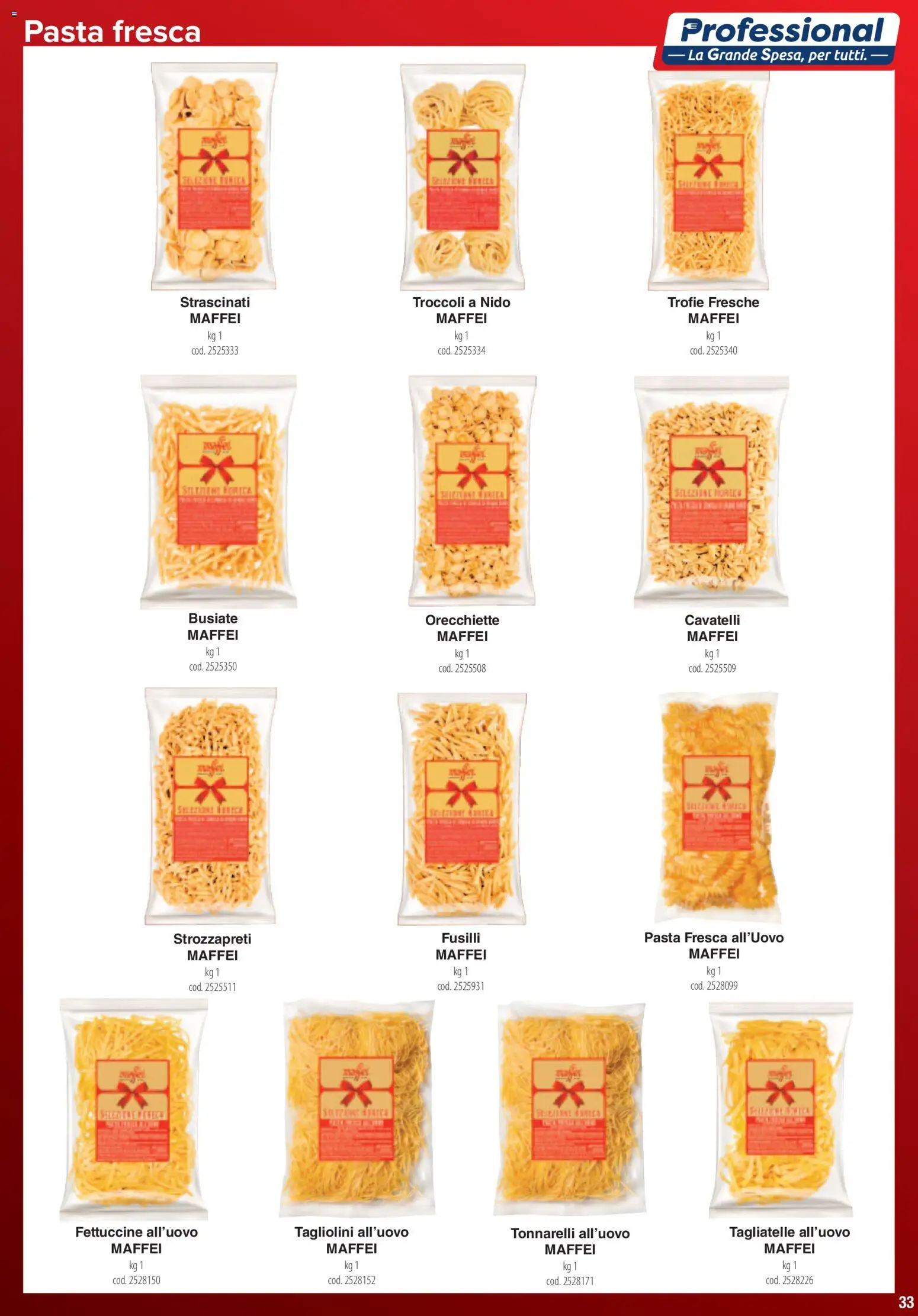 Volantino Carrefour del 01.06.2026 | Pagina: 33 | Prodotti: Tagliatelle, Pasta, Fusilli, Orecchiette