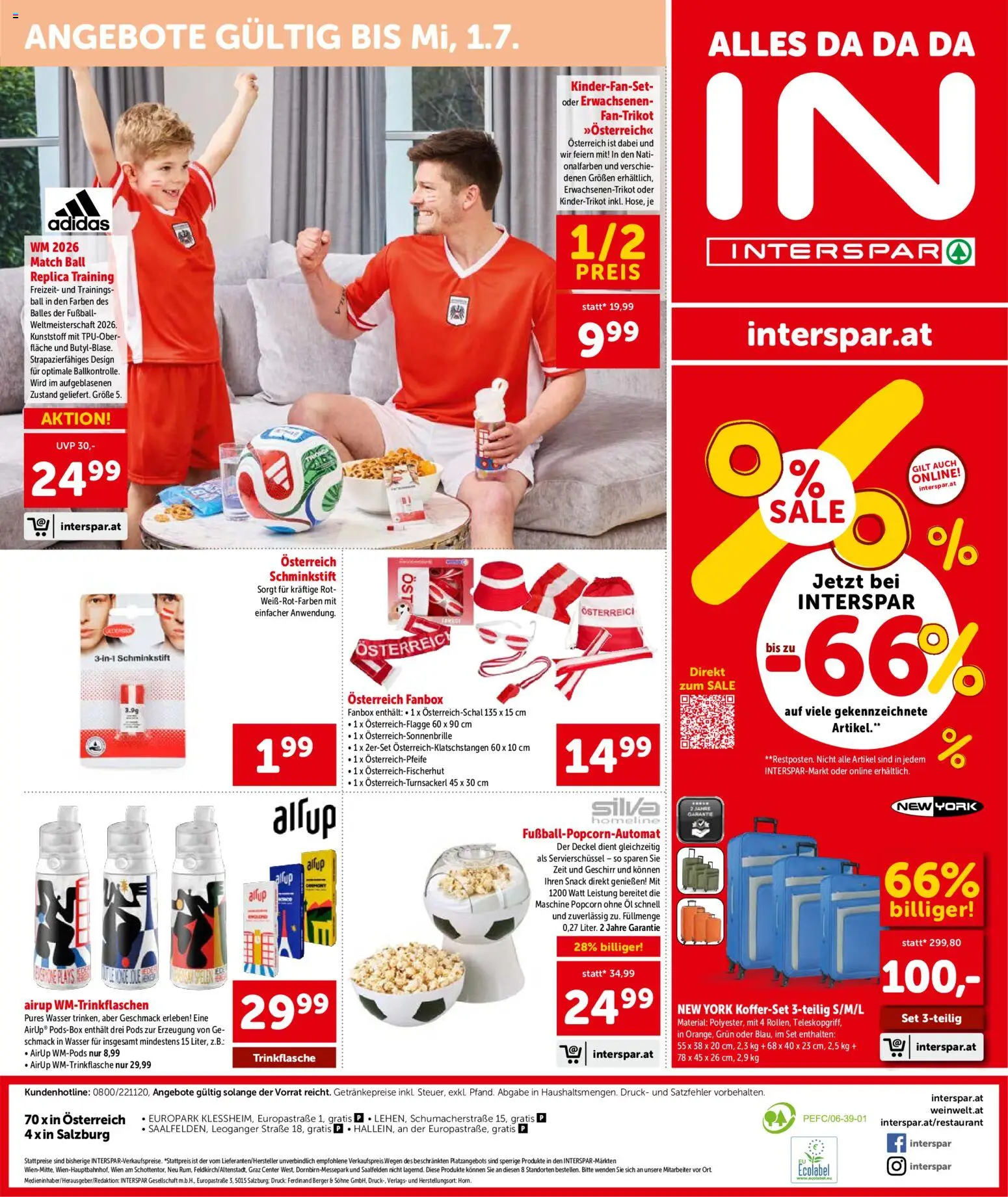 Interspar Flugblatt - Salzburg gültig ab 11.06.2026 | Seite: 16 | Produkte: Wasser, Öl