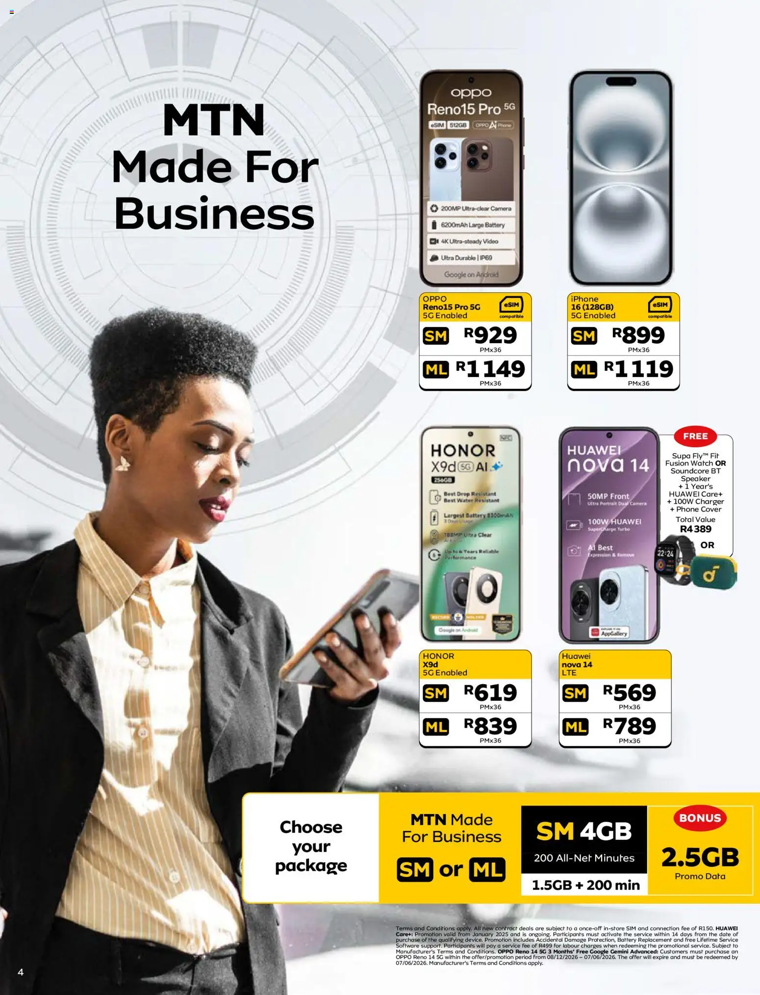 New MTN catalogue – valid from 07.05.2026 | Page: 4 | Products: Phone, Watch, Camera, Charger
