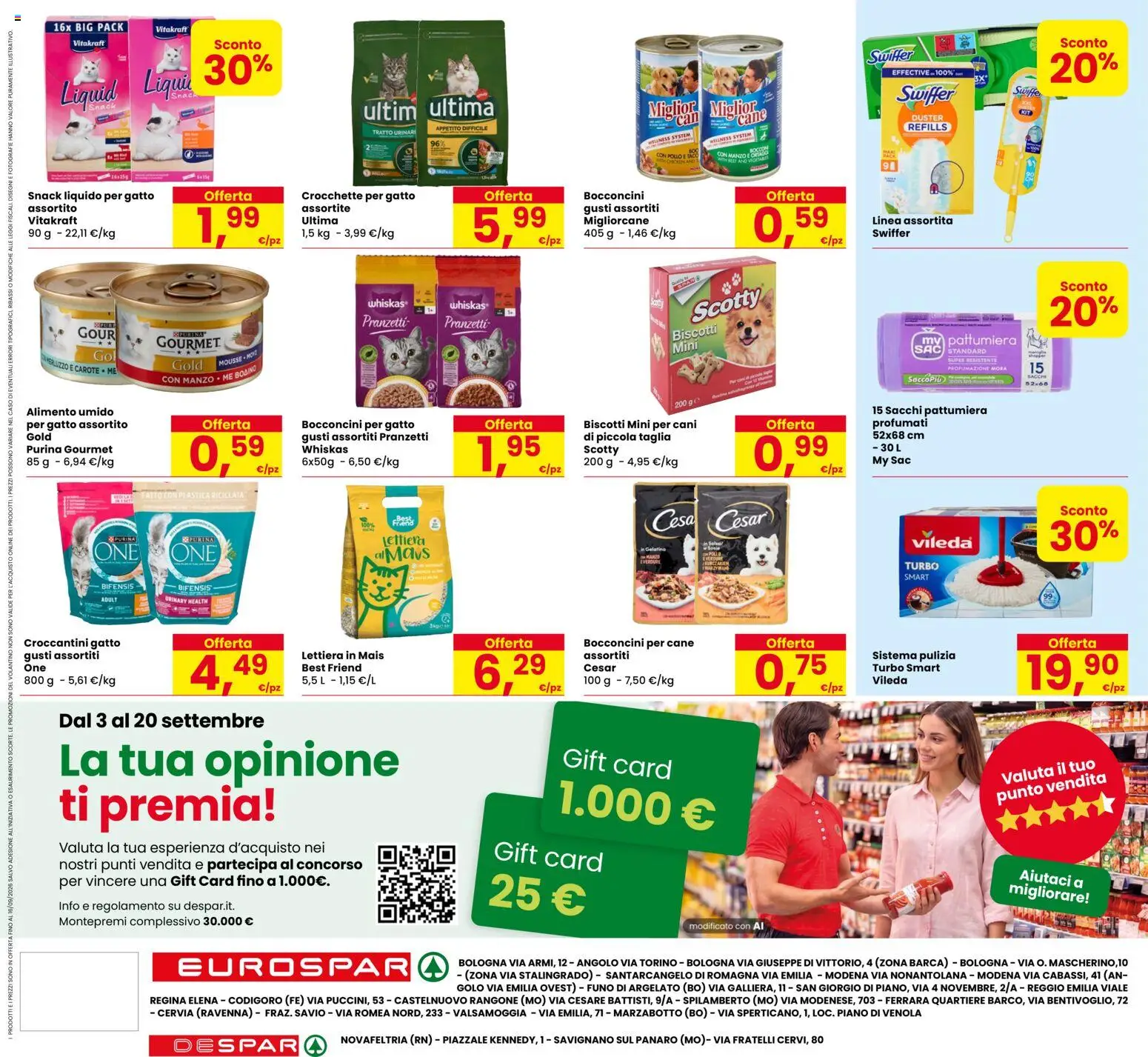 Volantino Eurospar del 03/09/2026 | Pagina: 20 | Prodotti: Manzo, Biscotti, Carote, Mais