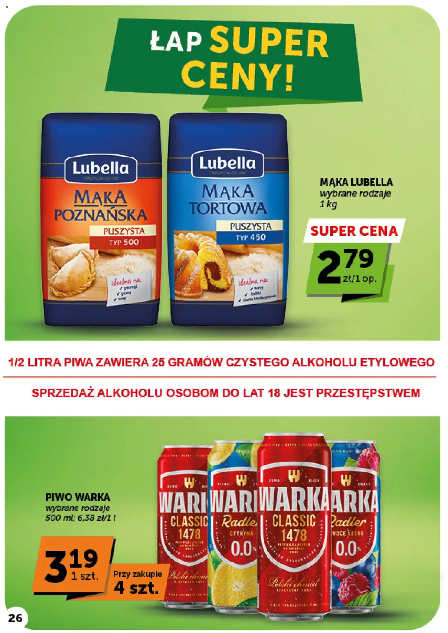 Euro Sklep gazetka od 01.10.2026 | Strona: 26 | Produkty: Cytryna, Piwo Warka, Piwo, Mąka