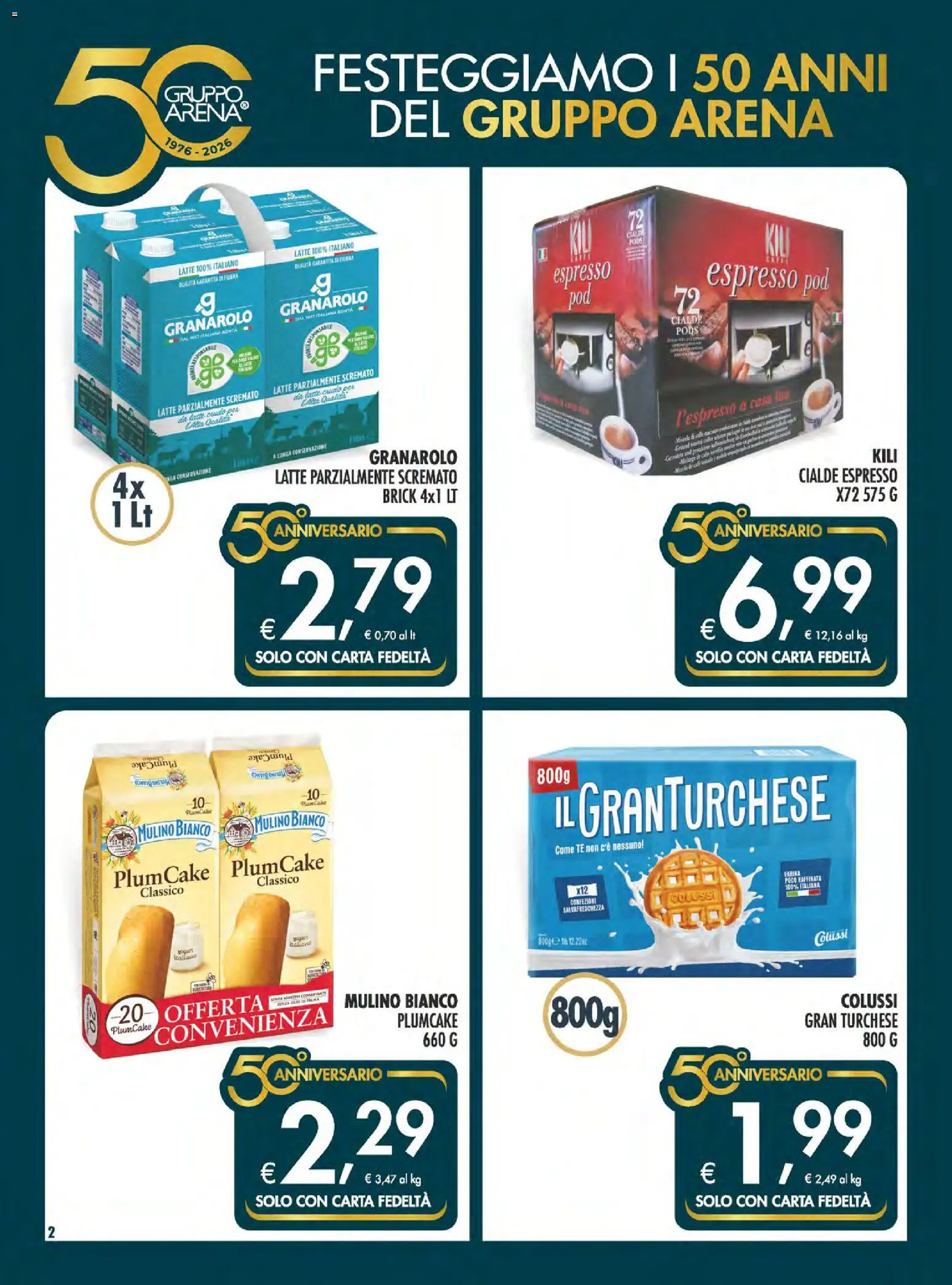 Volantino SuperConveniente del 04.06.2026 | Pagina: 2 | Prodotti: Tè, Farina, Plumcake, Latte parzialmente scremato