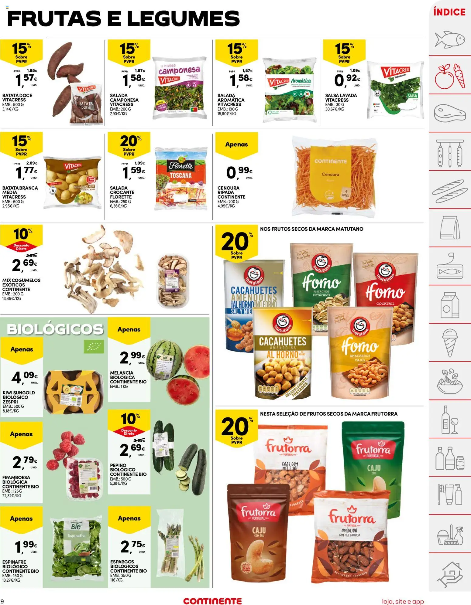 Continente folheto │ válido de 19.05.2026 | Página: 9 | Produtos: Forno, Melancia, Kiwi, Cogumelos