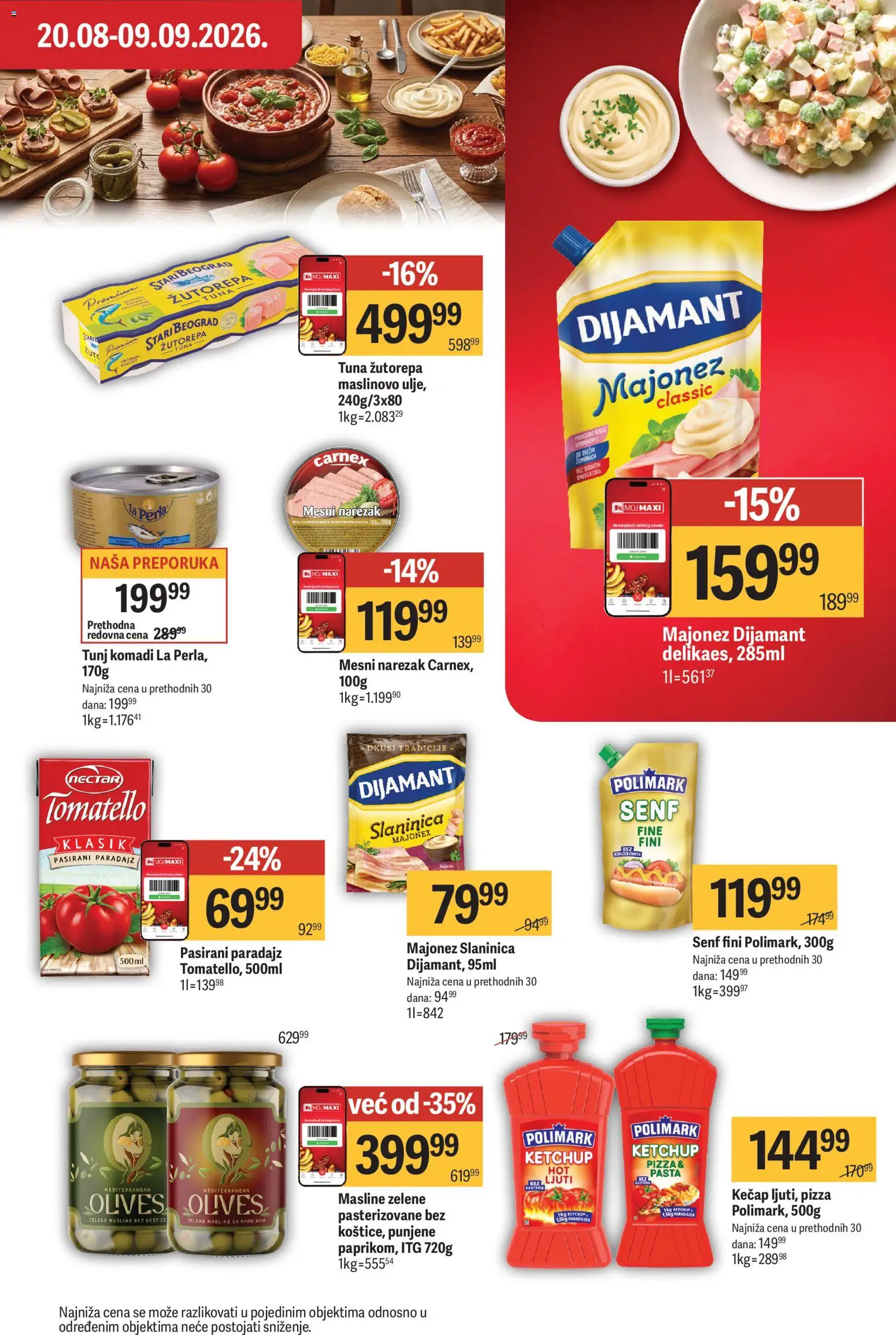 Maxi katalog - važi od 27.08.2026 | Strana: 24 | Proizvode: Majonez, Kečap, Pasta, Paradajz
