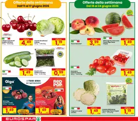 Anteprima del volantino Eurospar volantino valido a partire dal 11.06.2026 | Pagina: 2 | Prodotti: Misticanza, Mele, Rucola, Vassoio