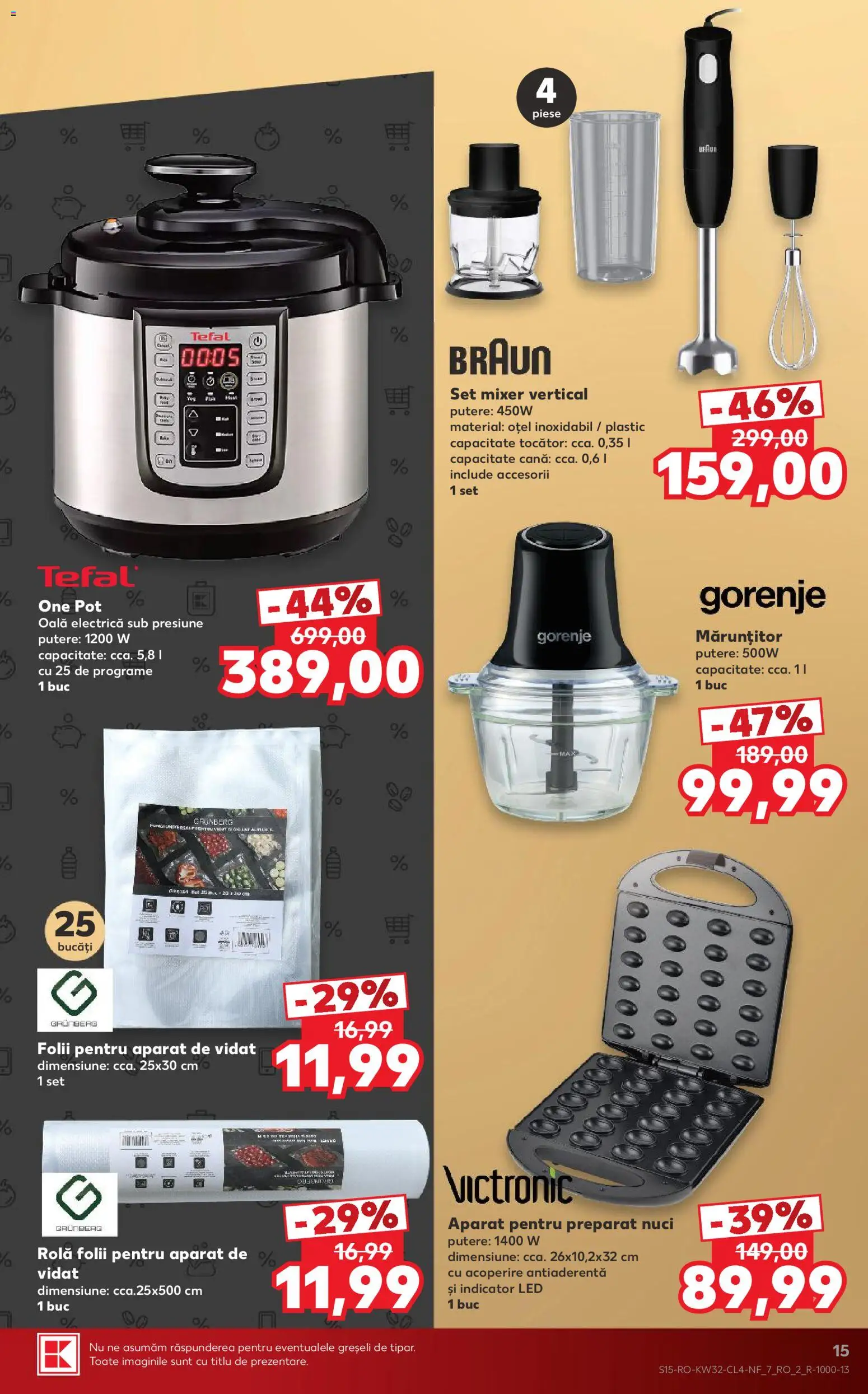 Noul catalog Kaufland – valabil de la 05.08.2026 | Pagină: 15 | Produse: Oală, Mixer, Babak, Tocător