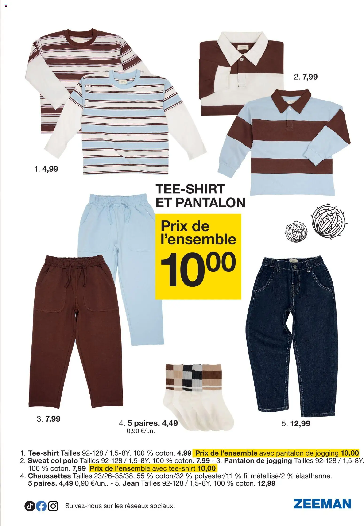 {H1} | Page: 15 | Produits: Polo, Jean, Chaussettes, Pantalon