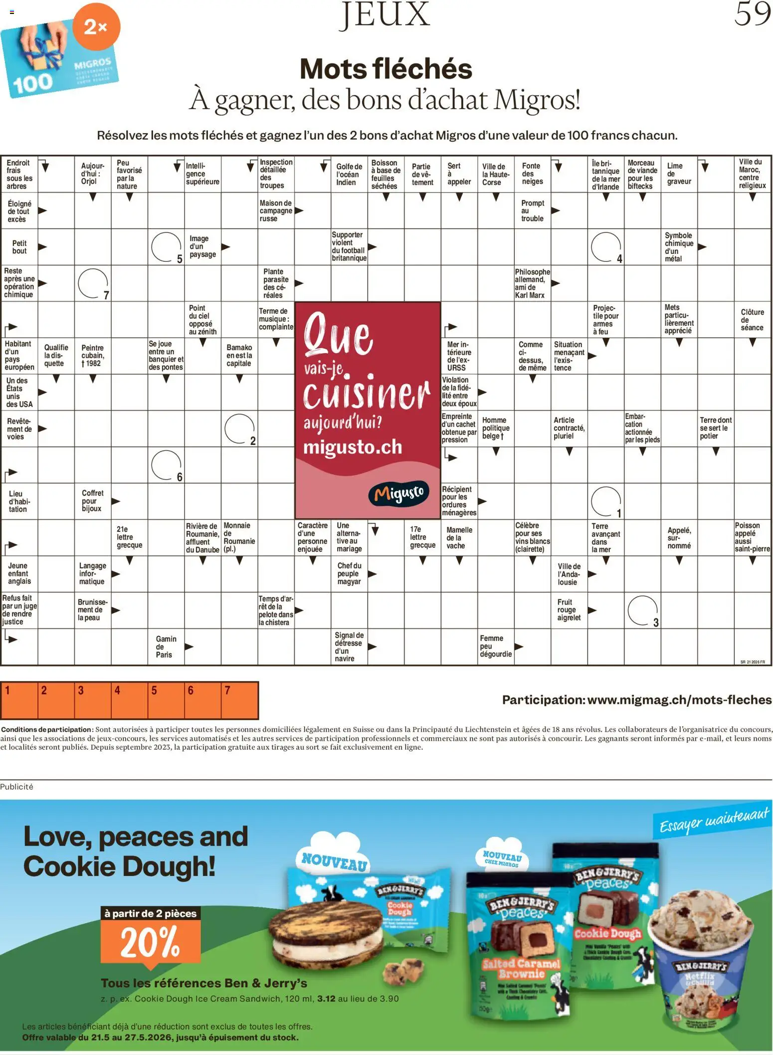 Migros aktionen Magazine FR – gültig ab 19.05.2026 | Seite: 59 | Produkte: Rouge
