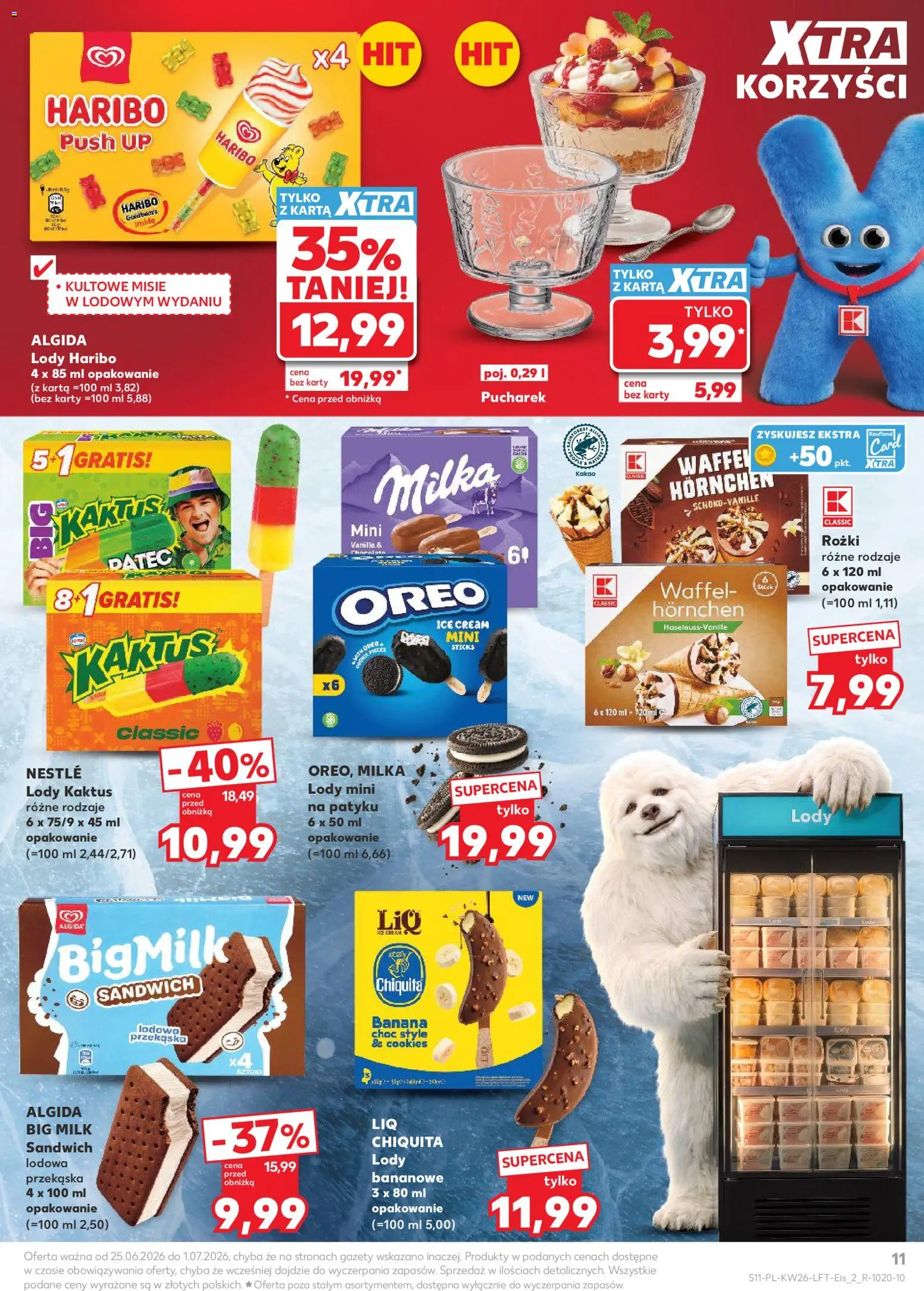 Kaufland Polsko leták od 25.06.2026 | Strana: 11 | Produkty: Milka, Cookies, Karty, Oreo