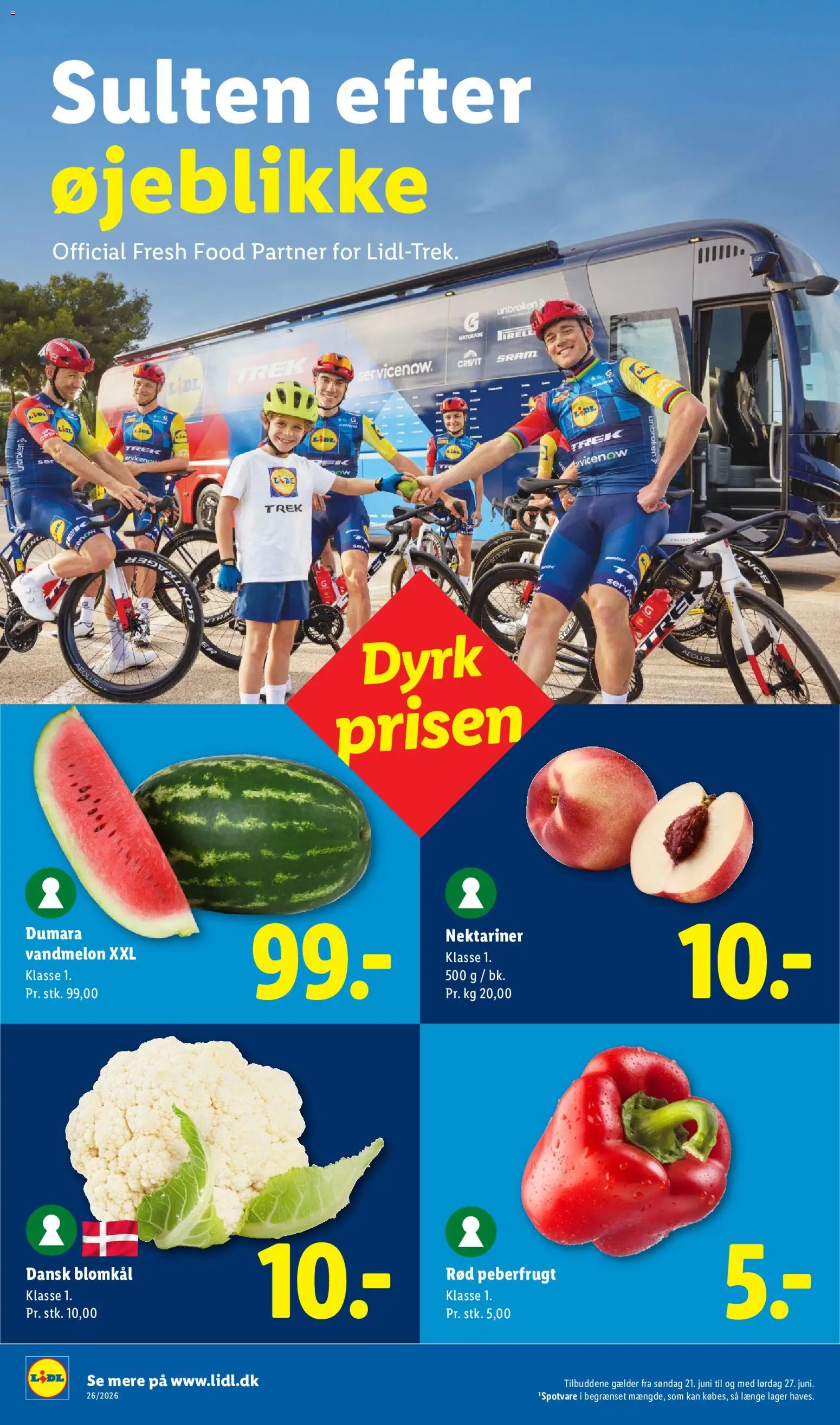 Lidl tilbudsavis – gyldig fra 21/06/2026 | Side: 17 | Produkter: Vandmelon, Blomkål, Søm, Peberfrugt
