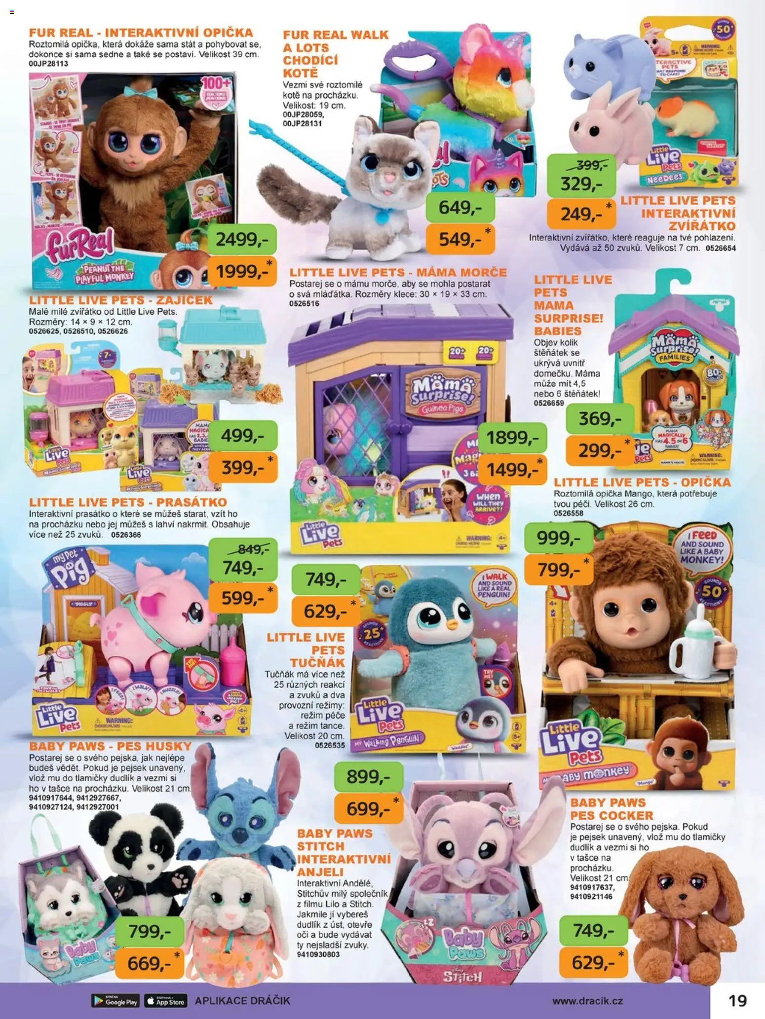 Dráčik katalog - Vánoce od 08.10.2026 | Strana: 19 | Produkty: Dudlík, Pes, Stitch