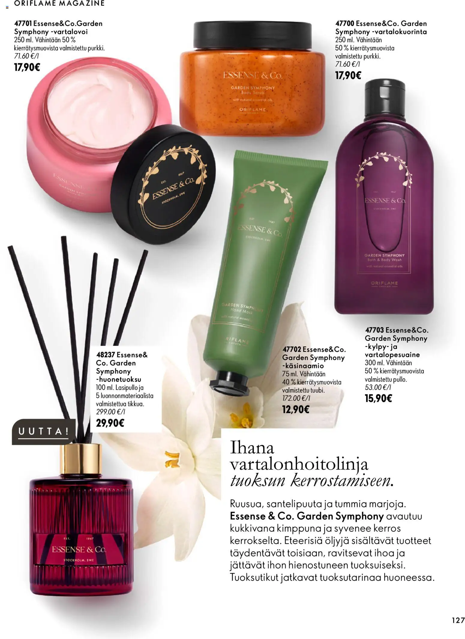 Oriflame tarjoukset – voimassa 07/10/2026 alkaen | Sivu: 127 | Tuotteet: Vartalovoi, Käsinaamio, Kylpy
