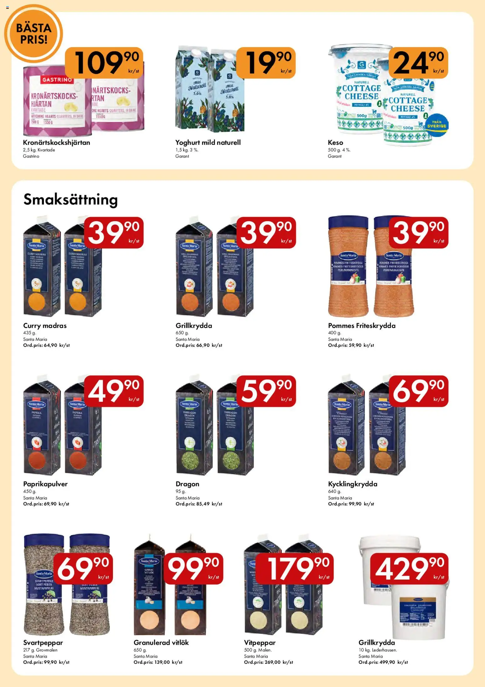 Hypermarkety reklamblad aktuell från 01.06.2026 | Sida: 8 | Produkter: Yoghurt, Vitlök, Keso
