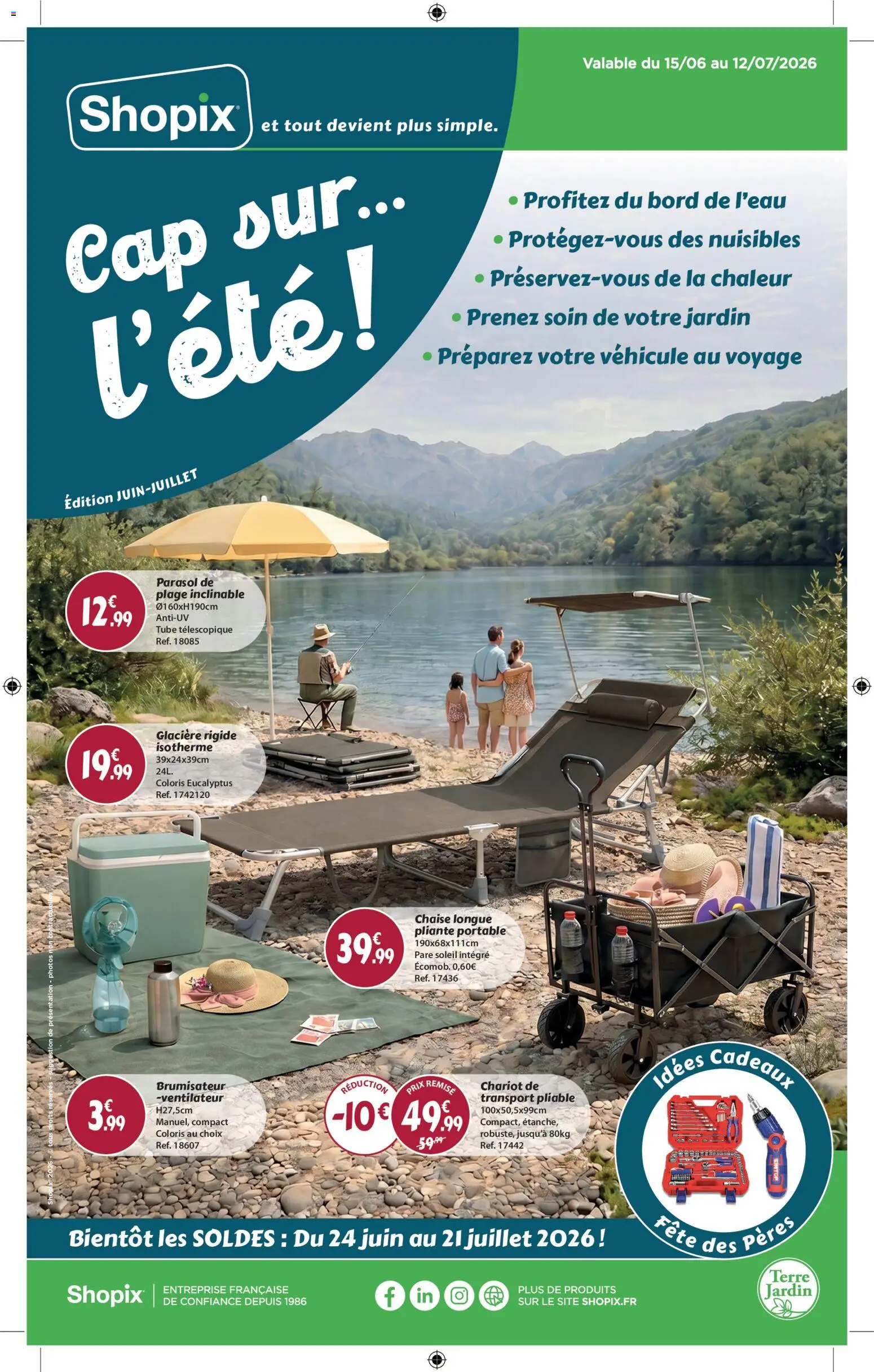 {H1} | Page: 1 | Produits: Glacière, Chaise, Portable, Parasol