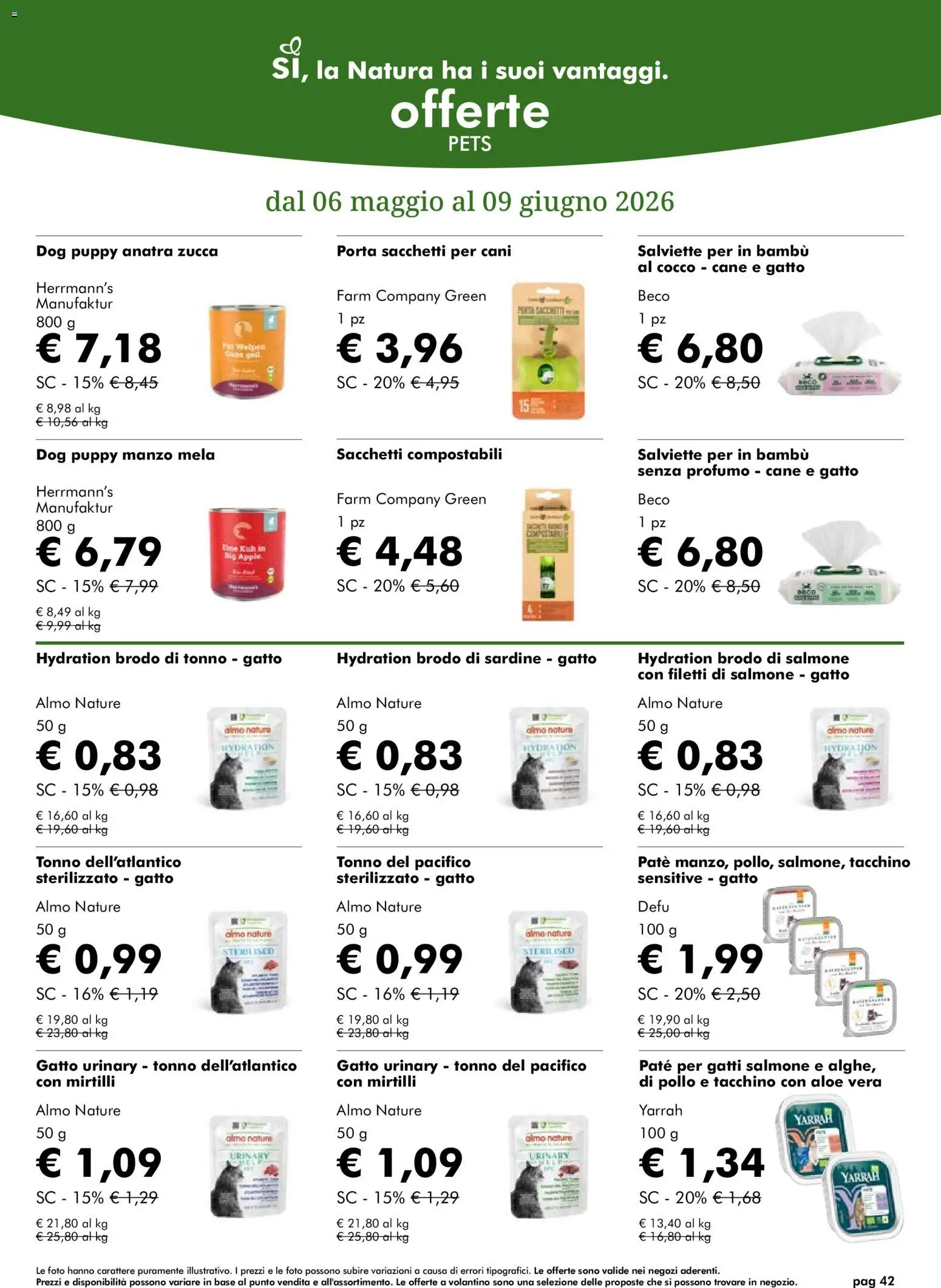 Volantino Natura Sì del 06.05.2026 | Pagina: 42 | Prodotti: Tacchino, Zucca, Mirtilli, Profumo