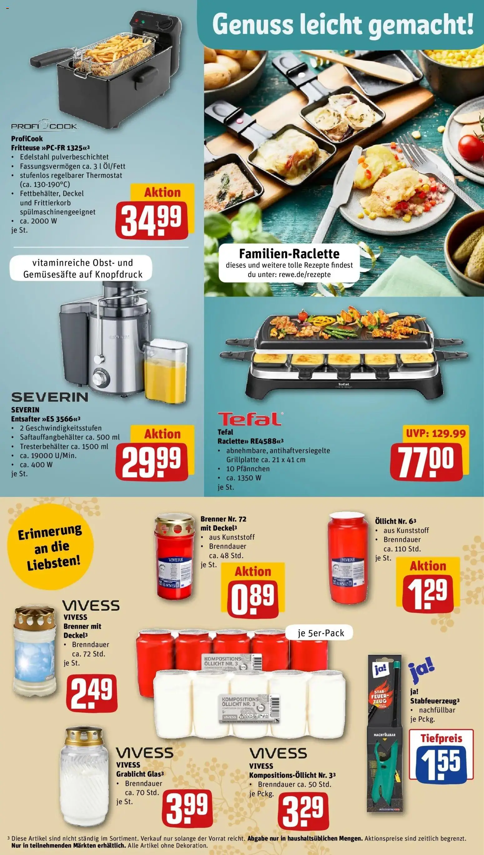 REWE Prospekt ab 26.10.2026 zum Blättern » Angebote | Seite: 38 | Produkte: Entsafter, Obst, Fritteuse