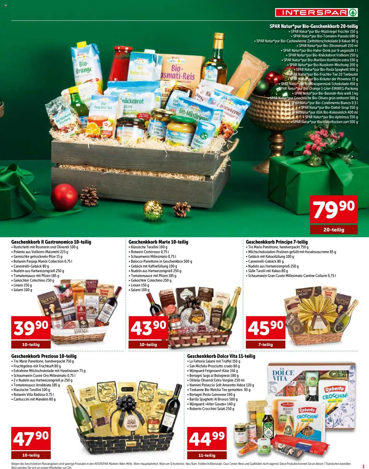 Interspar Geschenke - Paradies gültig ab 15.10.2026 | Seite: 3 | Produkte: Barilla, Rotwein, Gebäck, Tee
