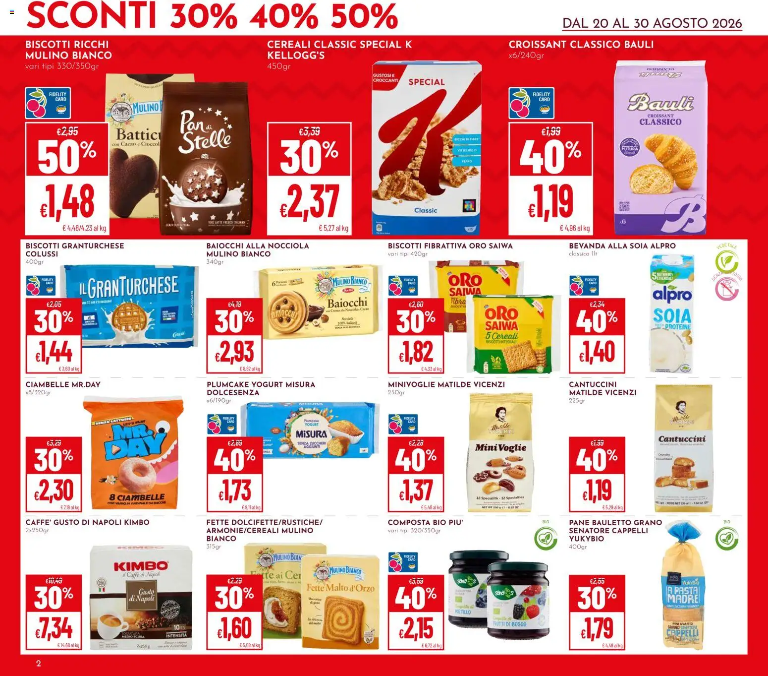 Volantino Pan del 20/08/2026 | Pagina: 2 | Prodotti: Ciambelle, Tè, Croissant, Cacao