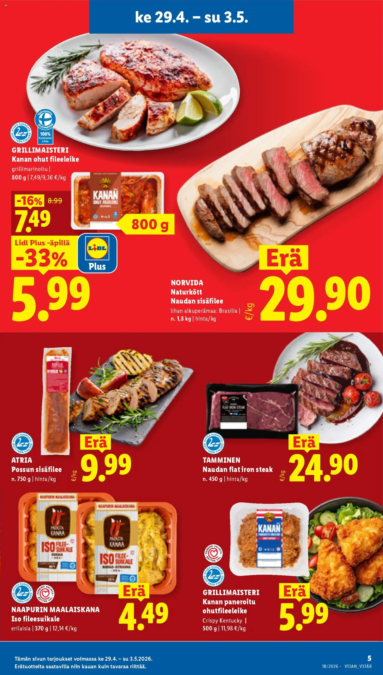 Lidl tarjoukset - Helsinki – voimassa 29.04.2026 alkaen | Sivu: 5