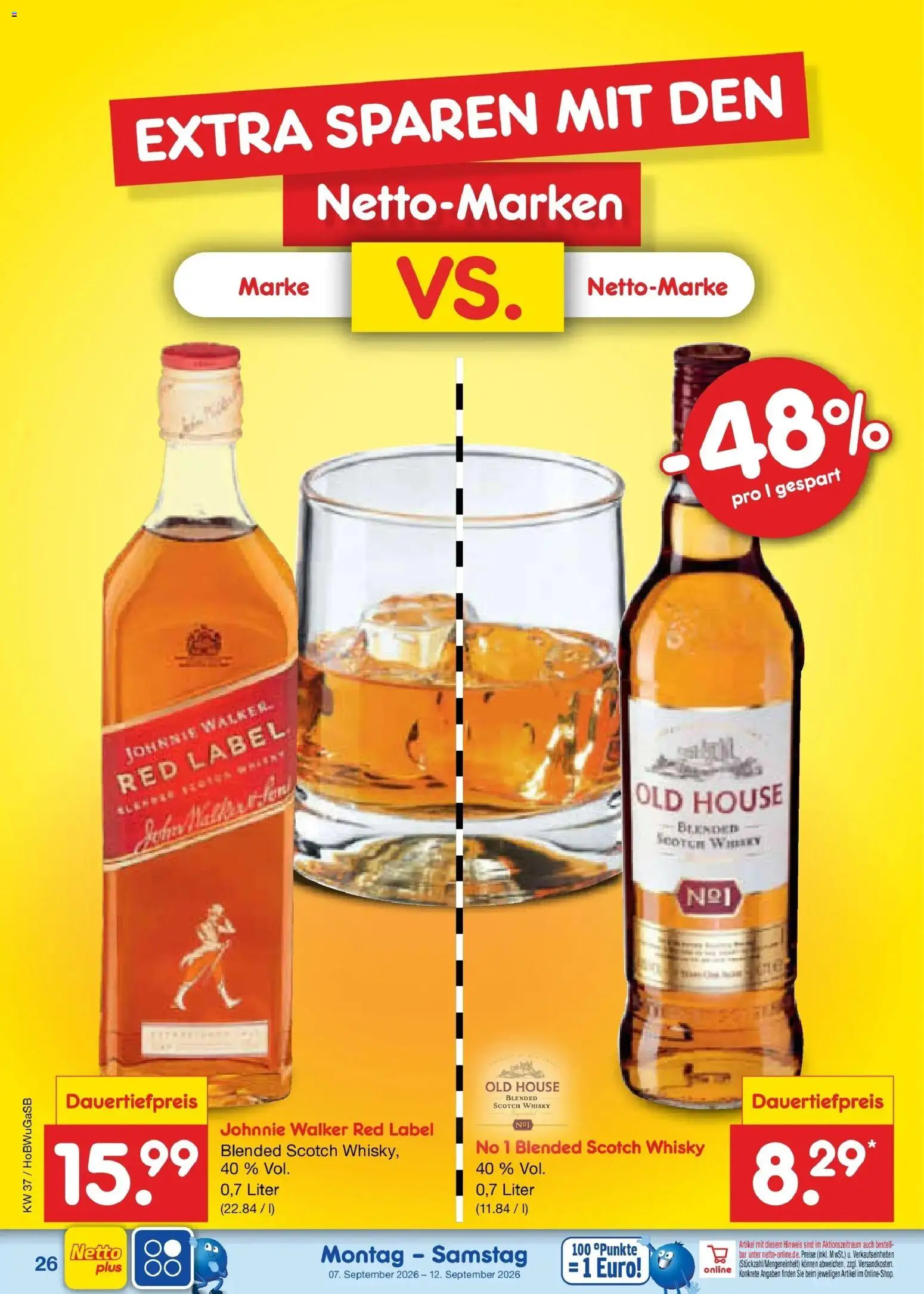 Netto Marken-Discount Prospekt Bielefeld – gültig ab 07.09.2026 | Seite: 36 | Produkte: Whisky, Johnnie walker