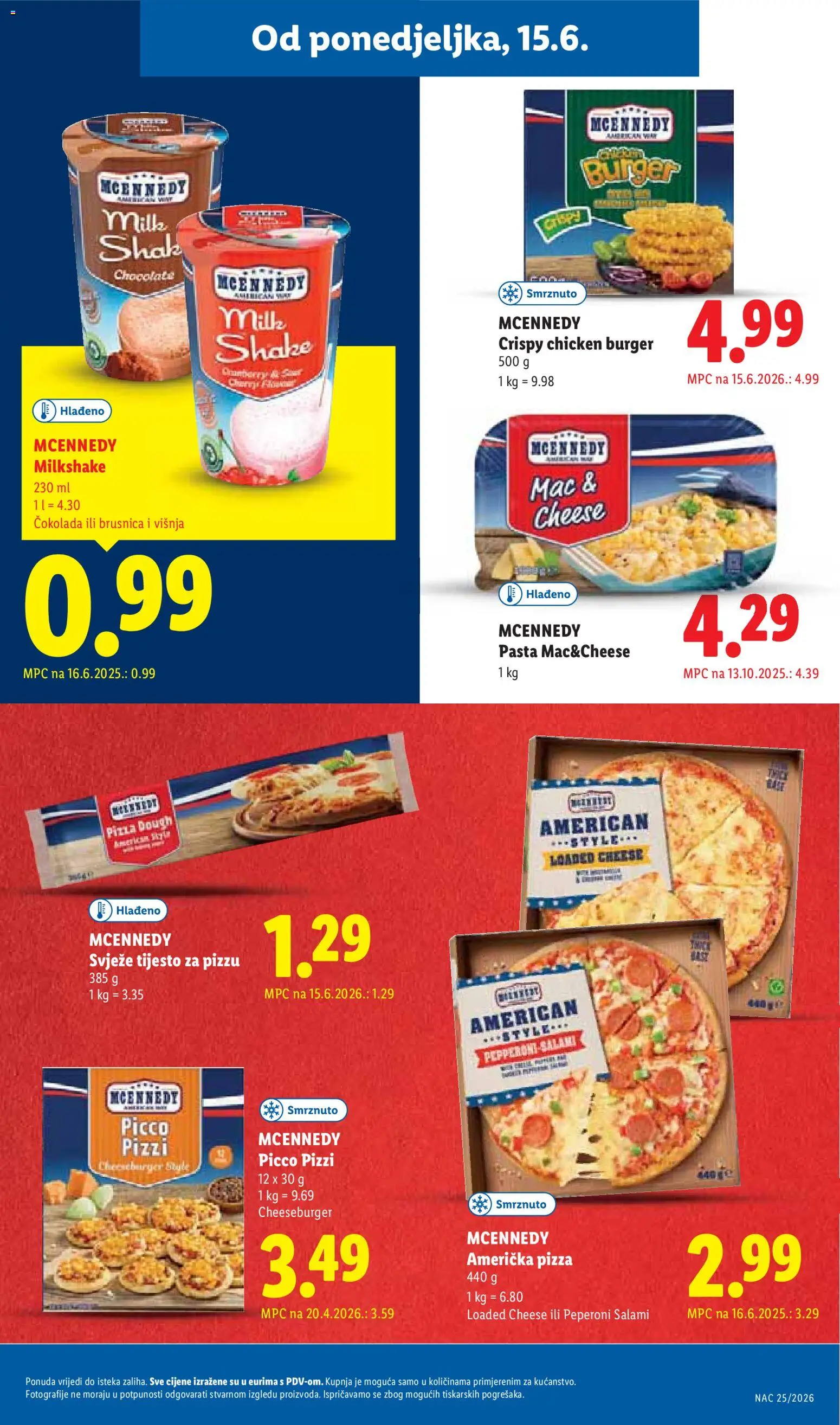 Lidl katalog | vrijedi od 15.06.2026 | Stranica: 17 | Proizvodi: Čokolada, Pizza, Tijesto za pizzu, Pasta
