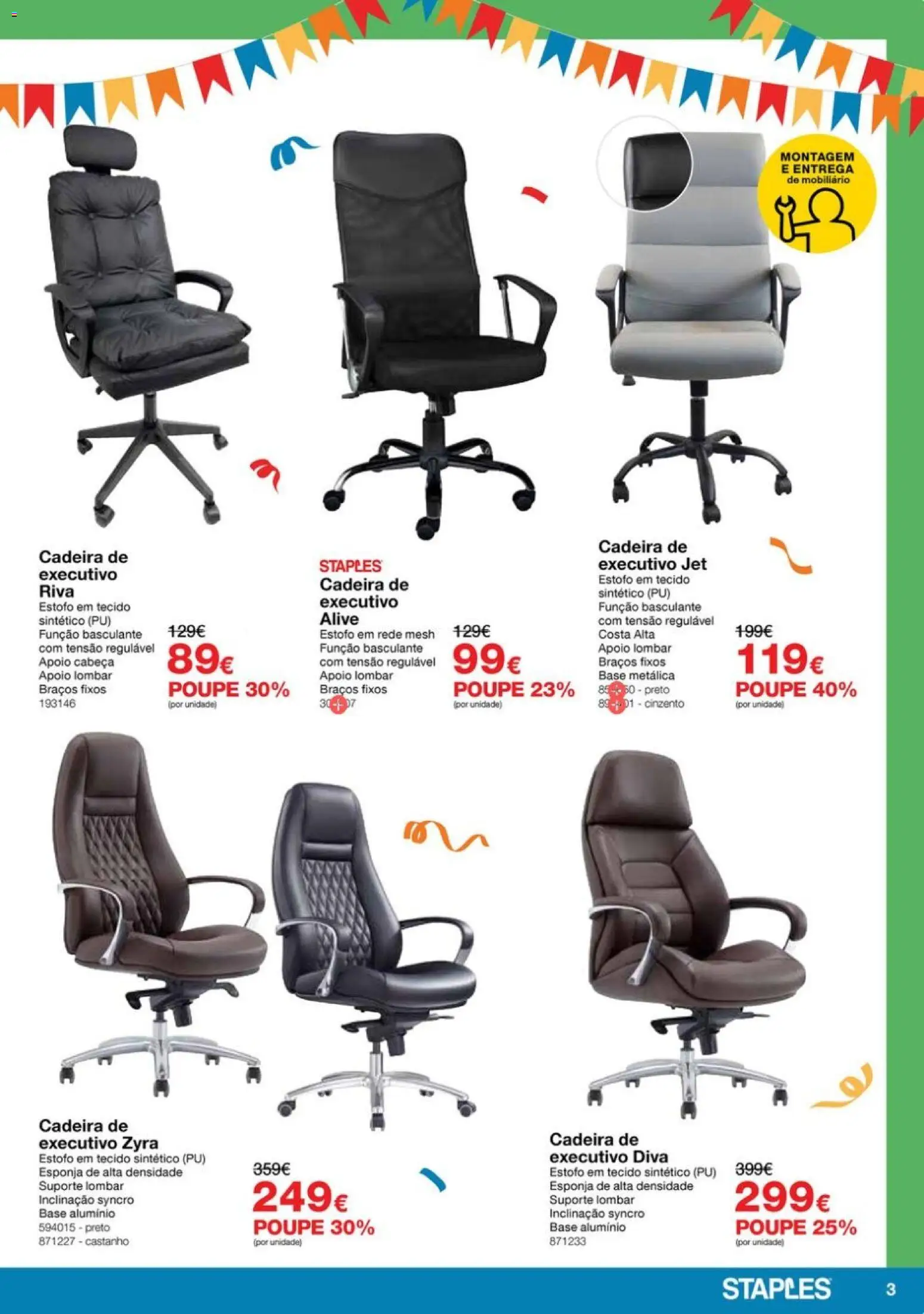 Staples Arraial das Cadeiras e Mobiliário | 04/05/2026 |  🎉 Como obter um desconto limitado? Poupe ainda hoje! | Portugal
