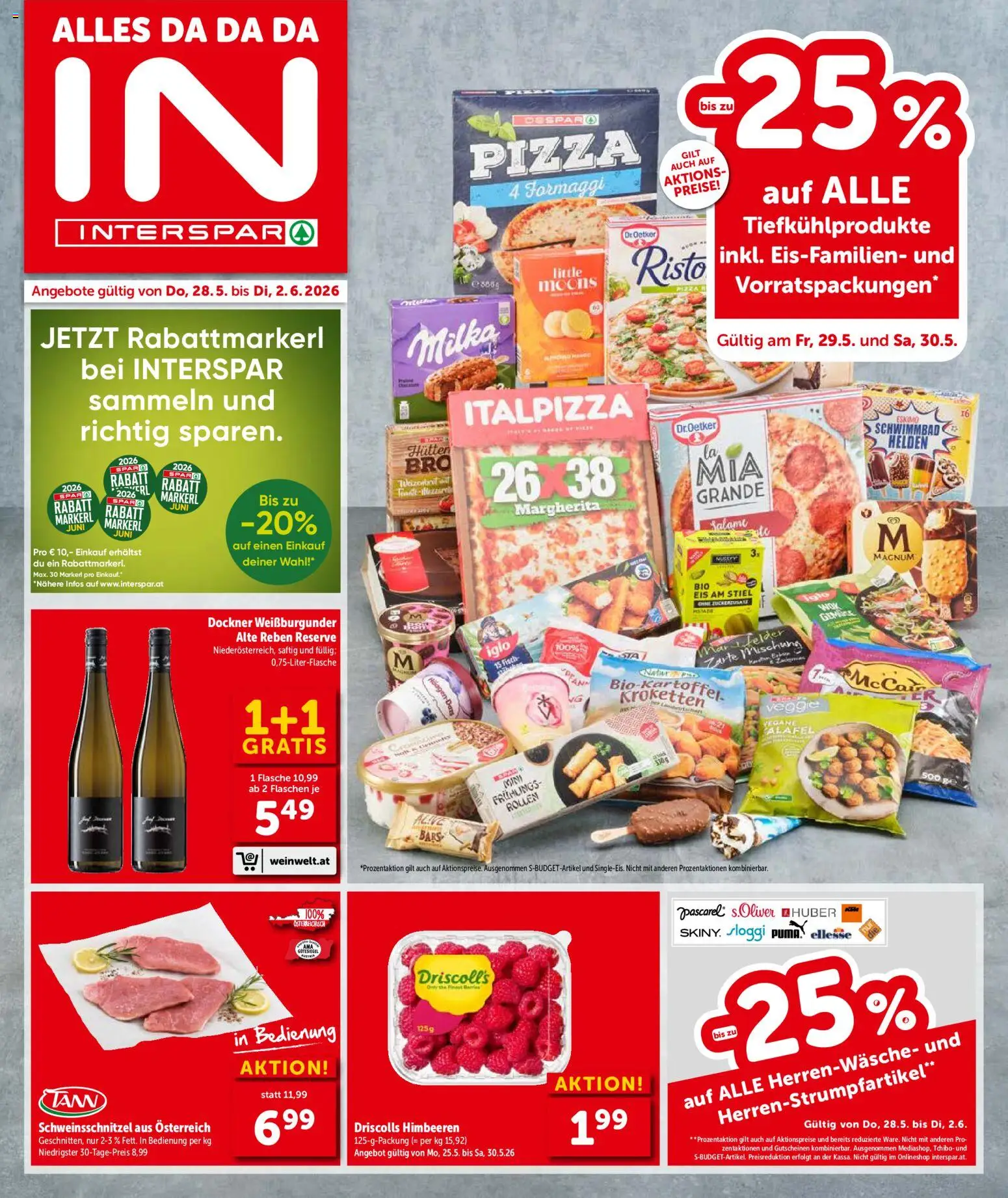Interspar Flugblatt - Kärnten gültig ab 29.05.2026 | Seite: 1 | Produkte: Eis, Pizza, Fisch