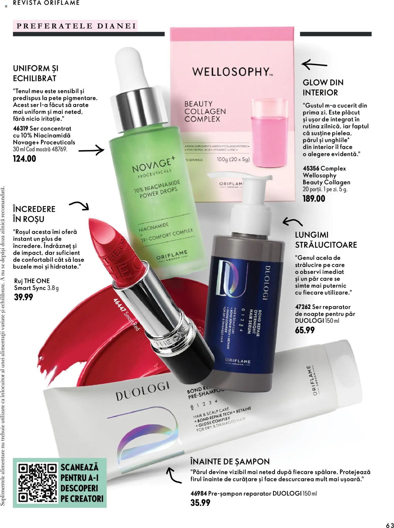 Noul catalog Oriflame – valabil de la 30.09.2026 | Pagină: 63 | Produse: Ruj, Șampon, Power, Plus