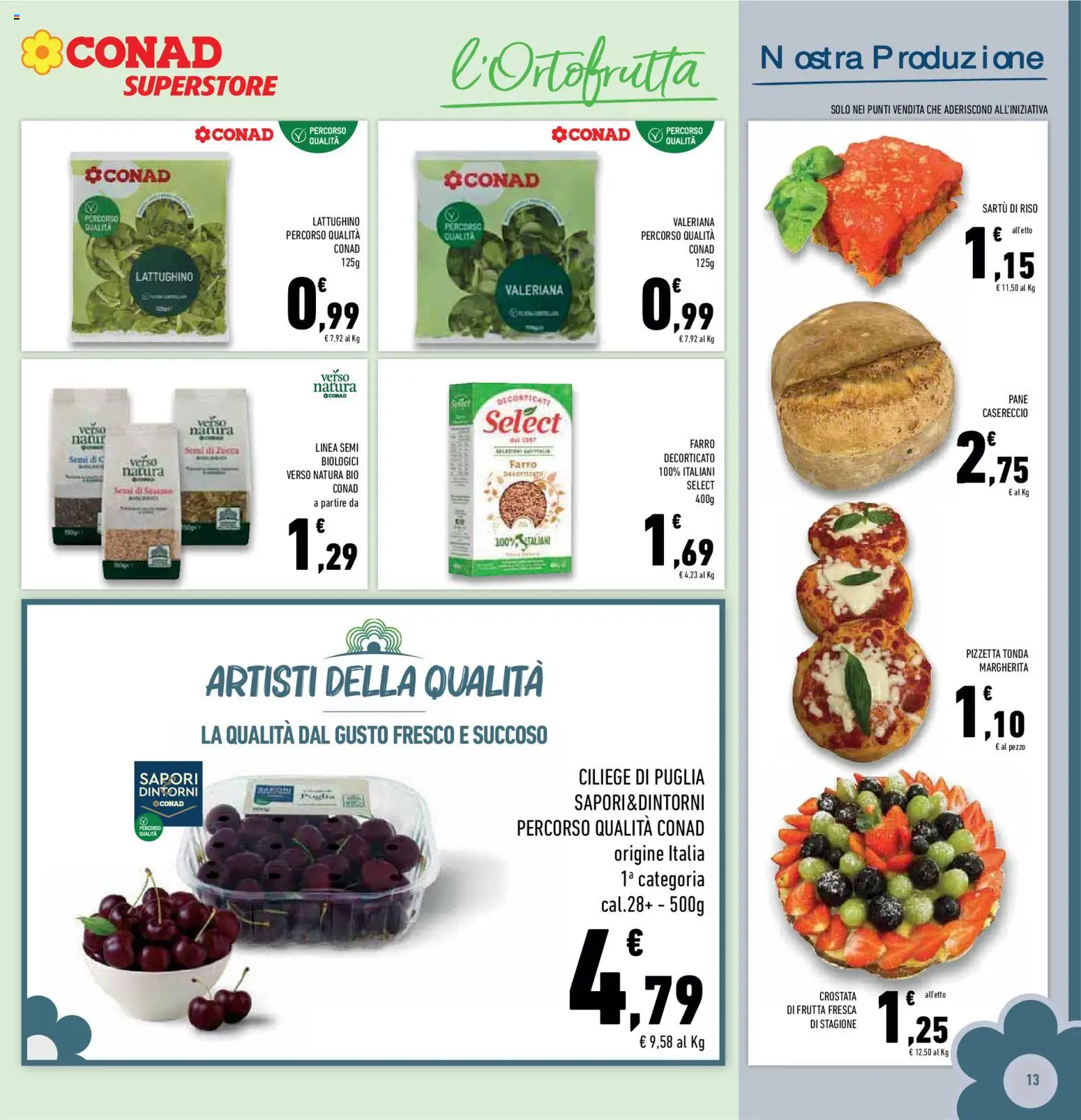 Volantino Conad del 04.06.2026 | Pagina: 13 | Prodotti: Valeriana, Riso, Zucca, Farro