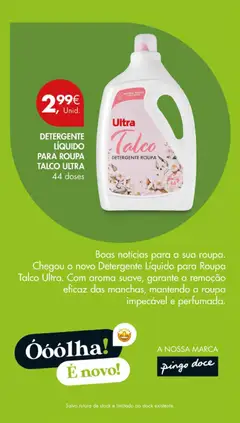 Pré-visualização DETERGENTE LÍQUIDO PARA ROUPA TALCO ULTRA, Detergente líquido para roupa Talco Ultra, 44 doses válido de 28.04.2026 | Página: 37 | Produtos: Detergente