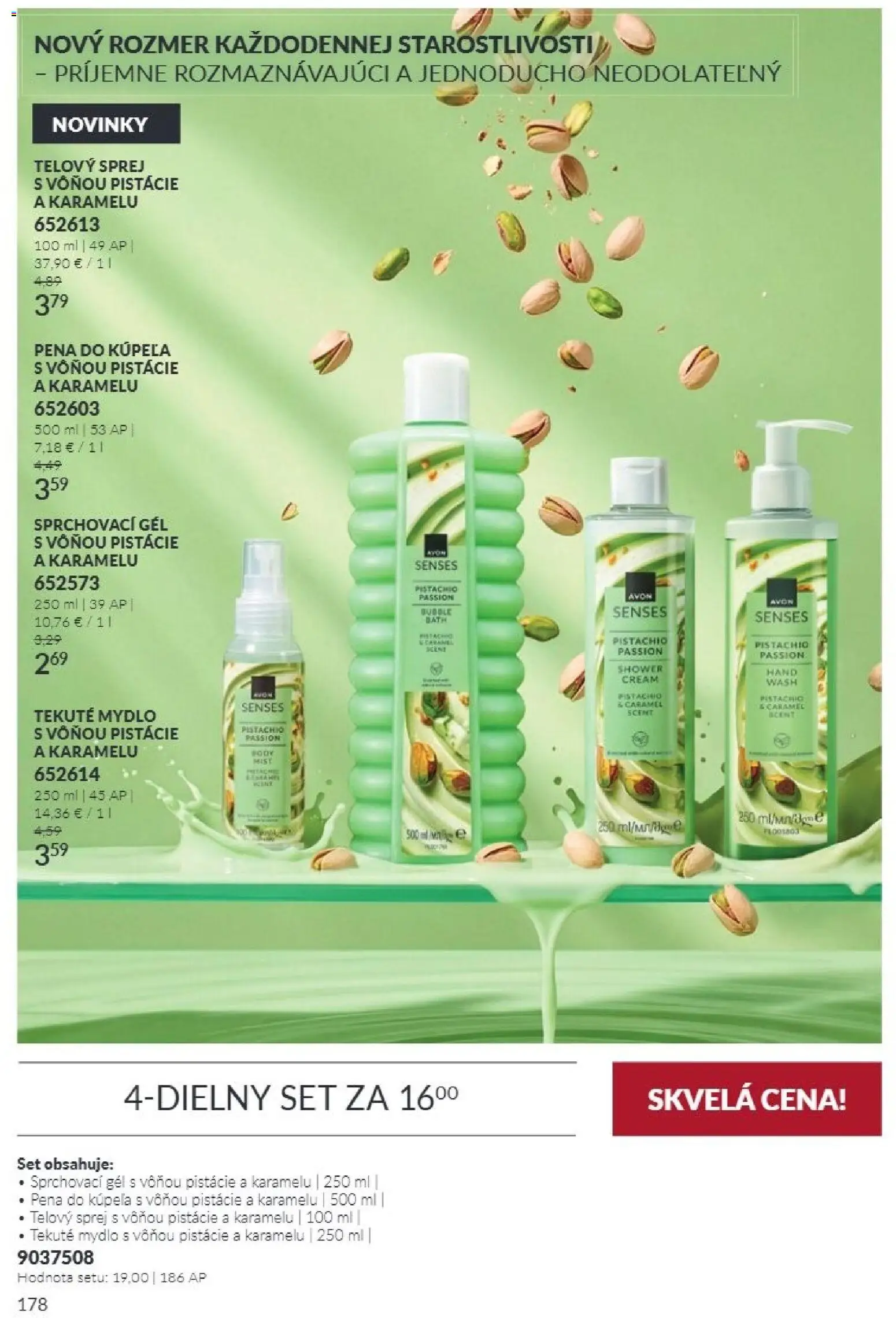 Nové Avon akcie – leták je platný od 01.10.2026 | Strana: 178 | Produkty: Mydlo, Pena do kúpeľa, Pistácie, Pena