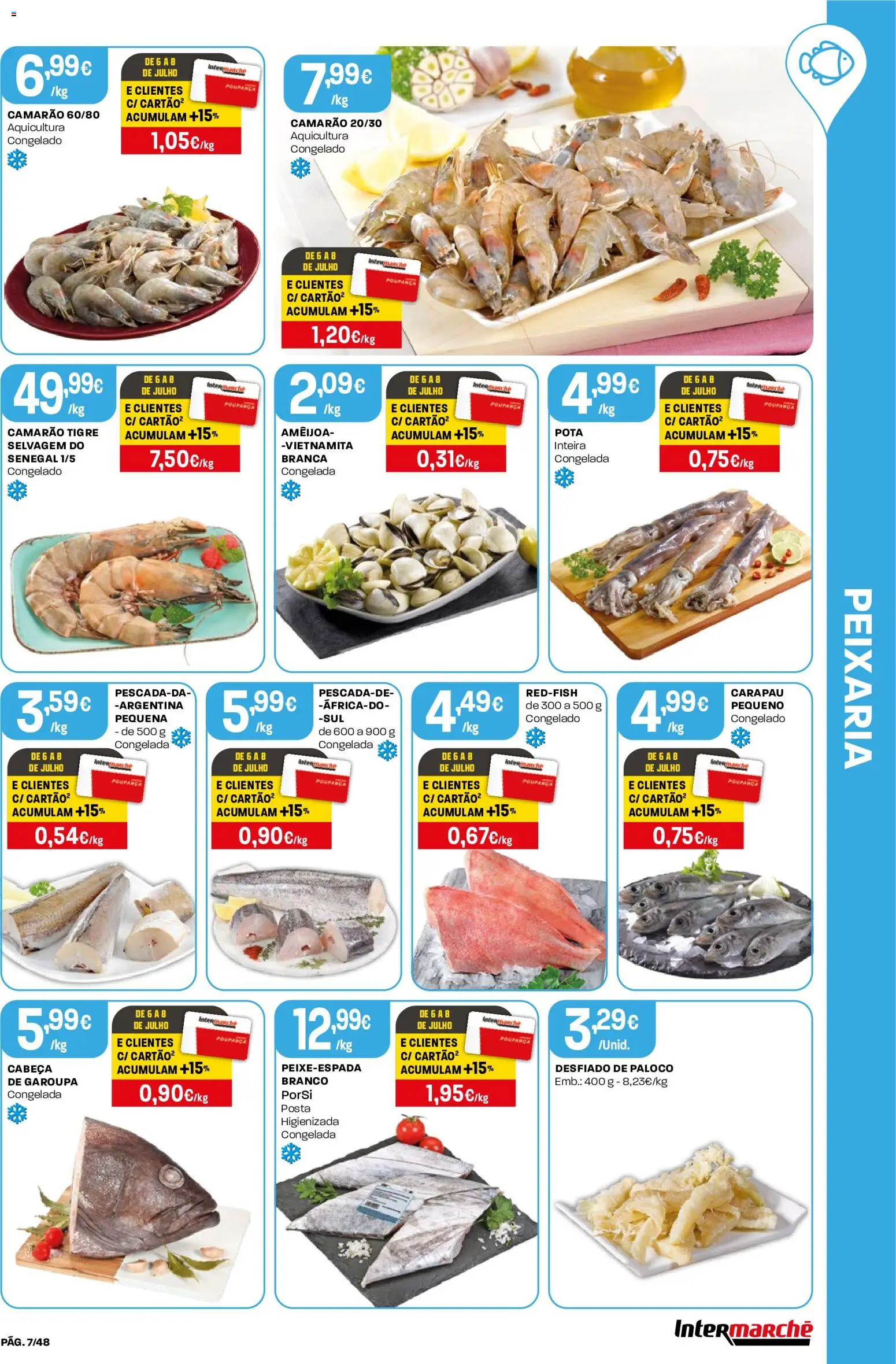 Intermarché folheto │ válido de 02/07/2026 | Página: 7 | Produtos: Camarão
