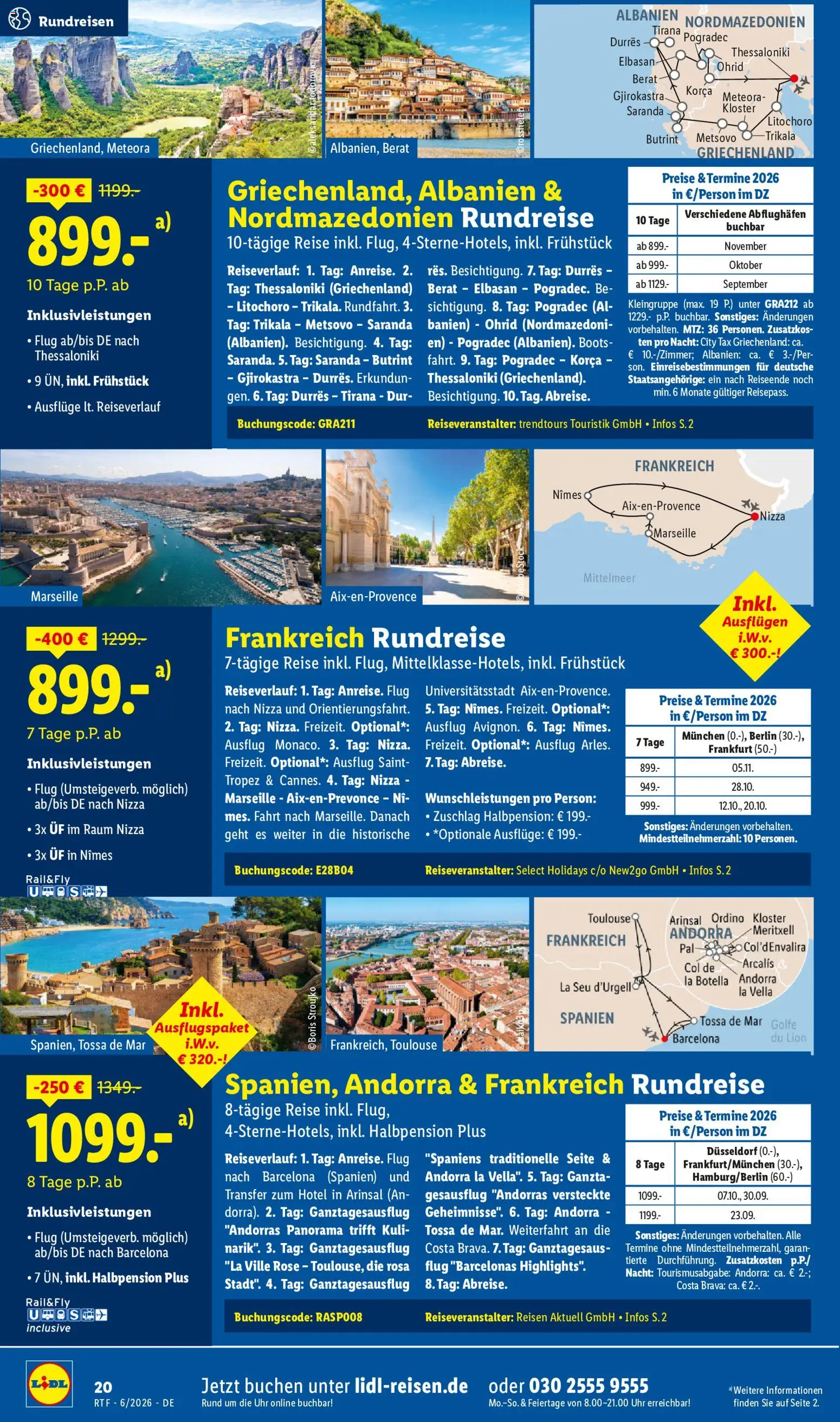 Lidl Reisen Reise-Highlights – gültig ab 13.06.2026 | Seite: 20 | Produkte: Uhr