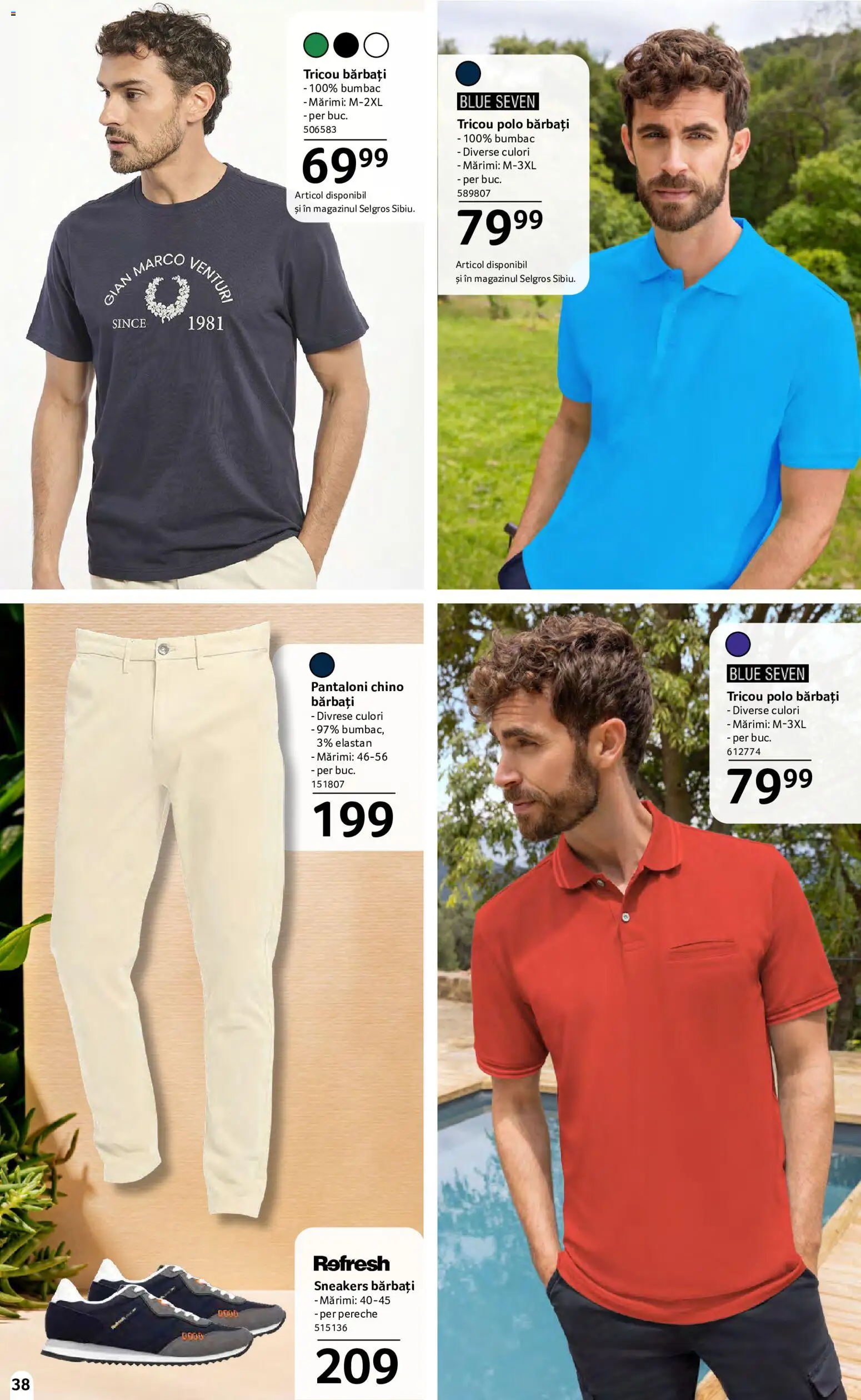Noul catalog Selgros – valabil de la 15.05.2026 | Pagină: 38 | Produse: Tricou, Pantaloni