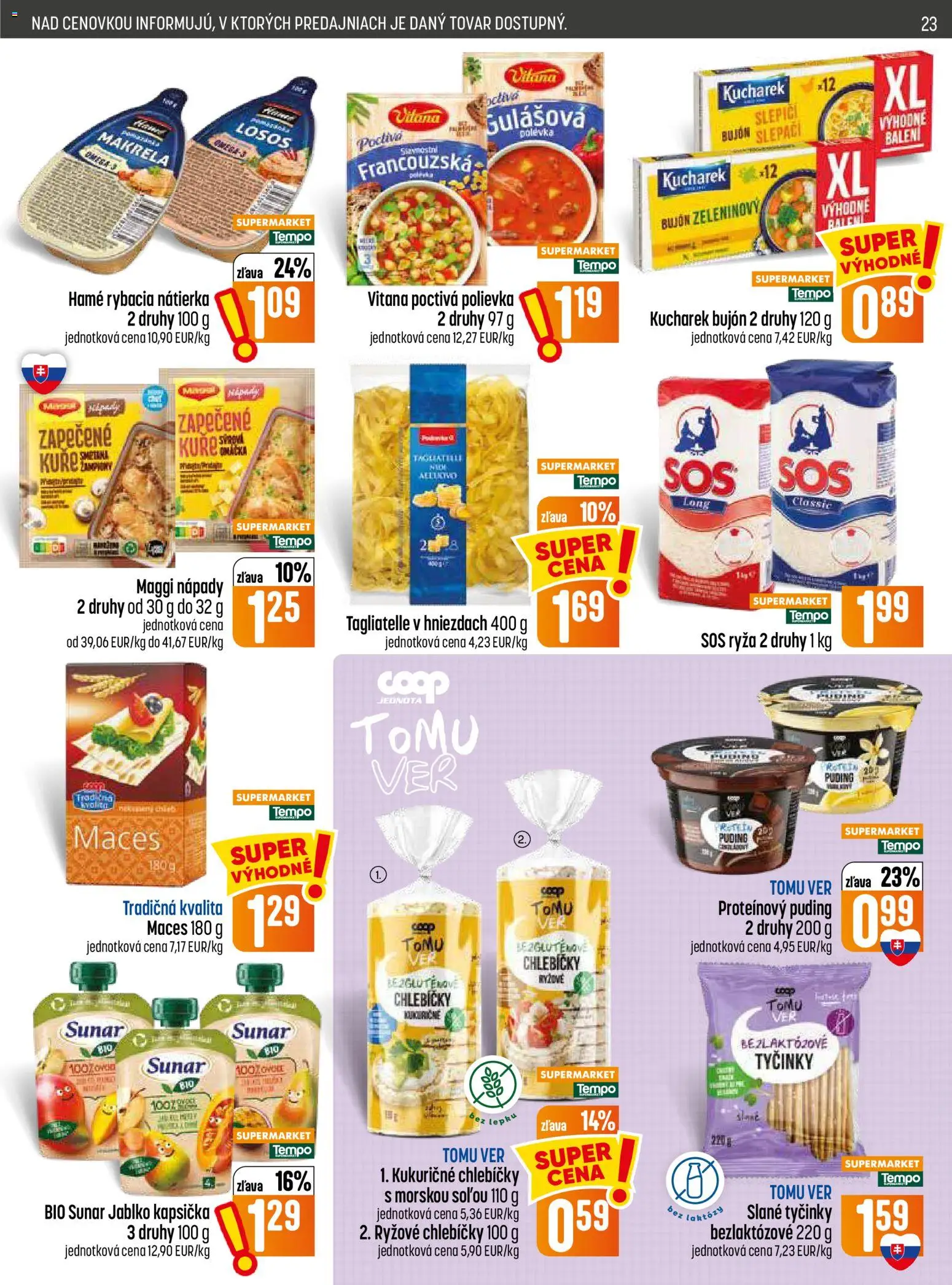 Nové COOP Jednota akcie – leták je platný od 26.08.2026 | Strana: 23
