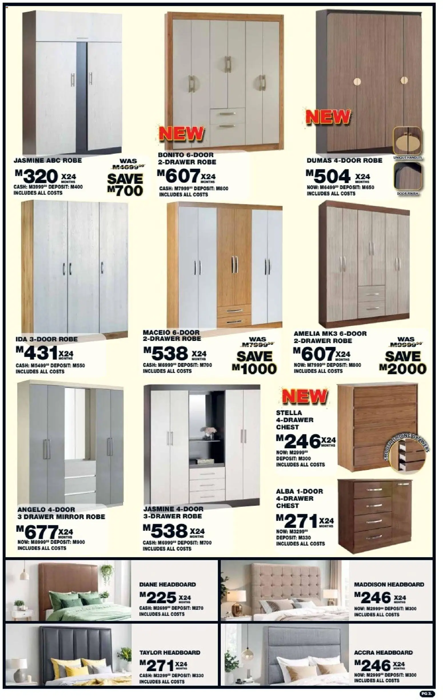 New Lewis Stores catalogue – valid from 10/08/2026 | Page: 3 | Products: Headboard, Mirror