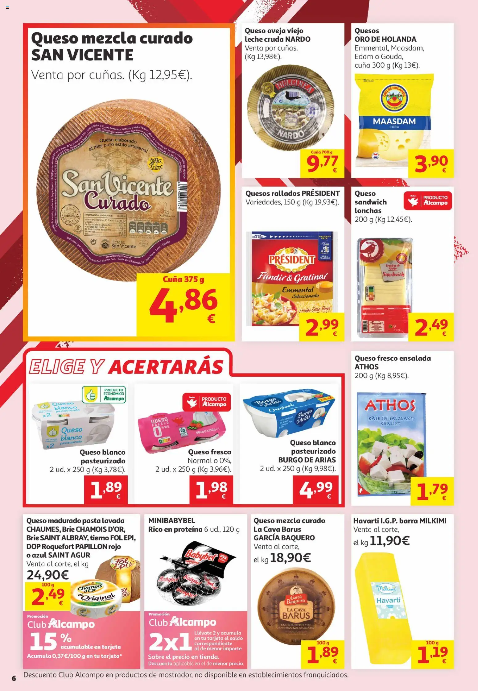 Alcampo Canarias │ válido desde el 16.06.2026 | Página: 6 | Productos: Leche, Queso, Pasta, Cuna