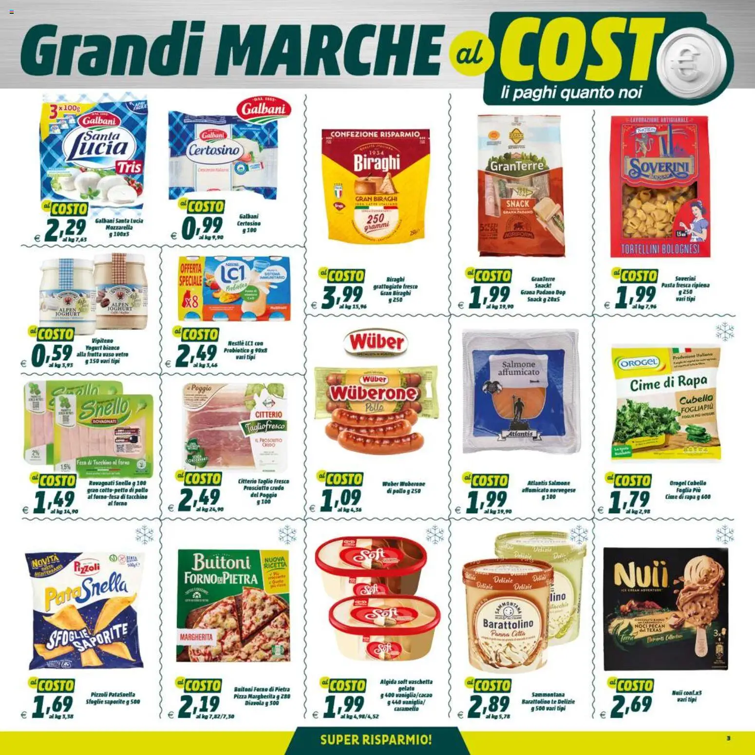 Volantino Elite Supermercati del 04/09/2026 | Pagina: 3 | Prodotti: Prosciutto Crudo, Salmone, Tacchino, Noci